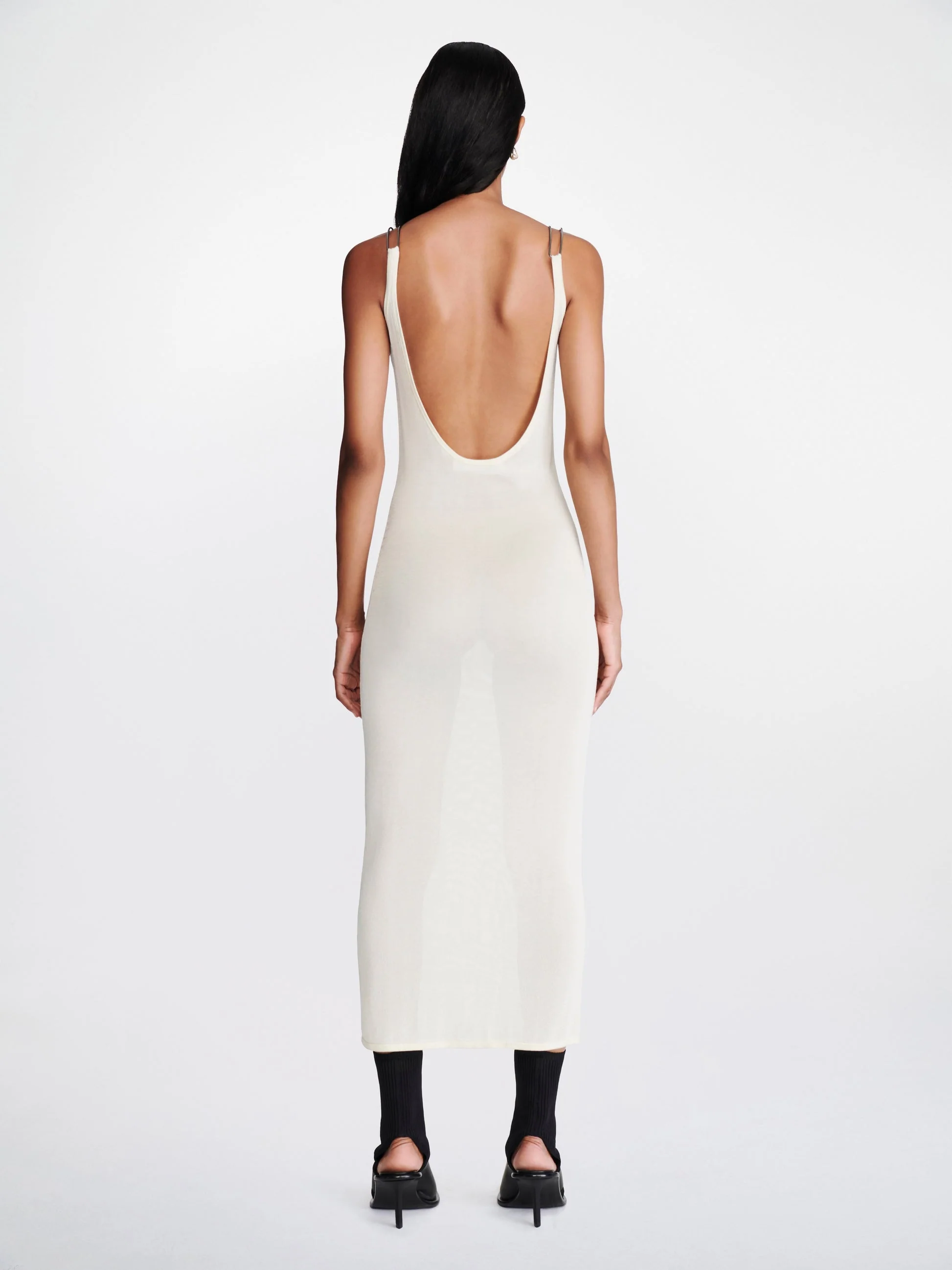 DOUBLE WIRE SLIP DRESS IVORY - Image 4