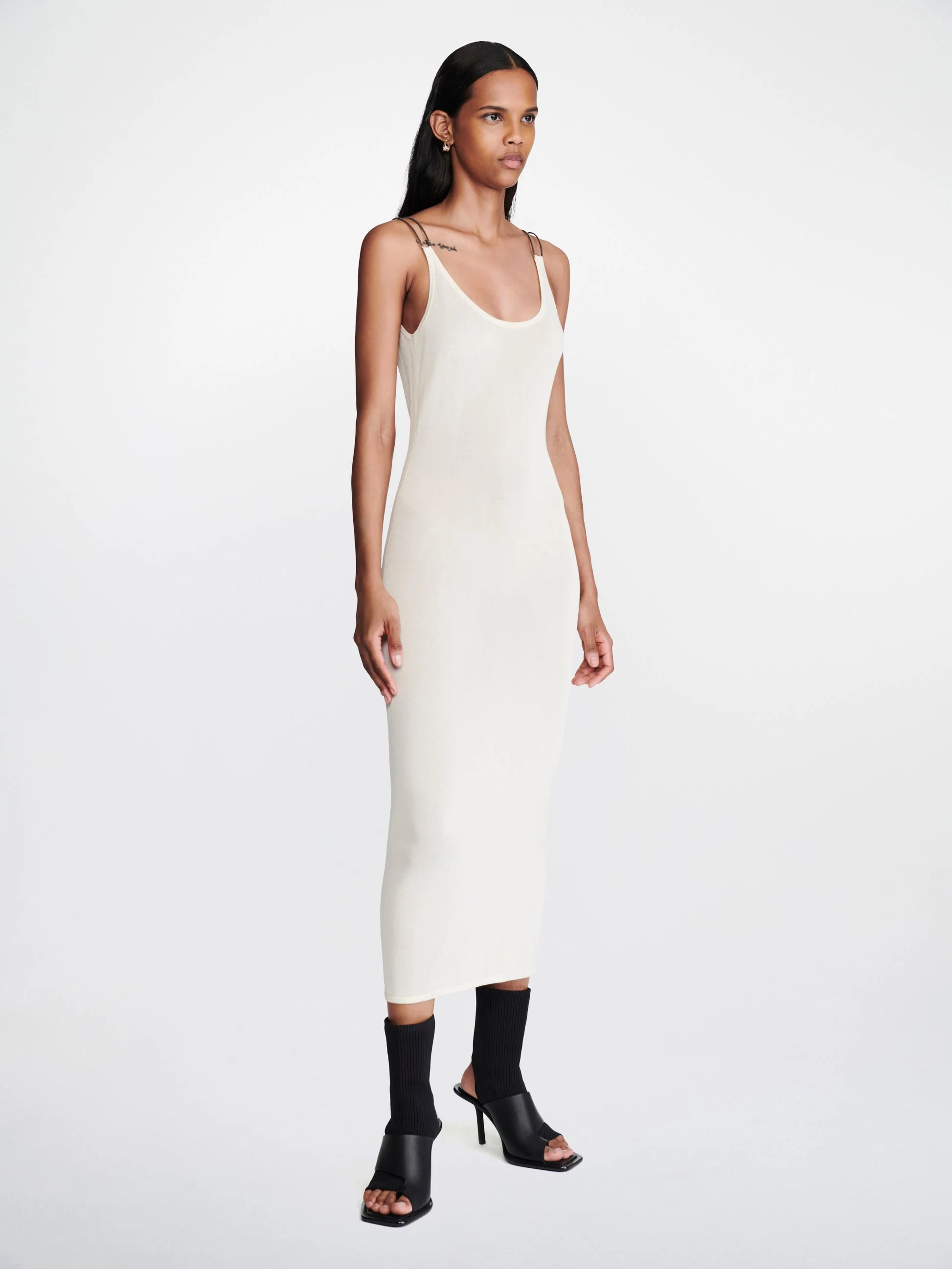 DOUBLE WIRE SLIP DRESS IVORY - Image 5