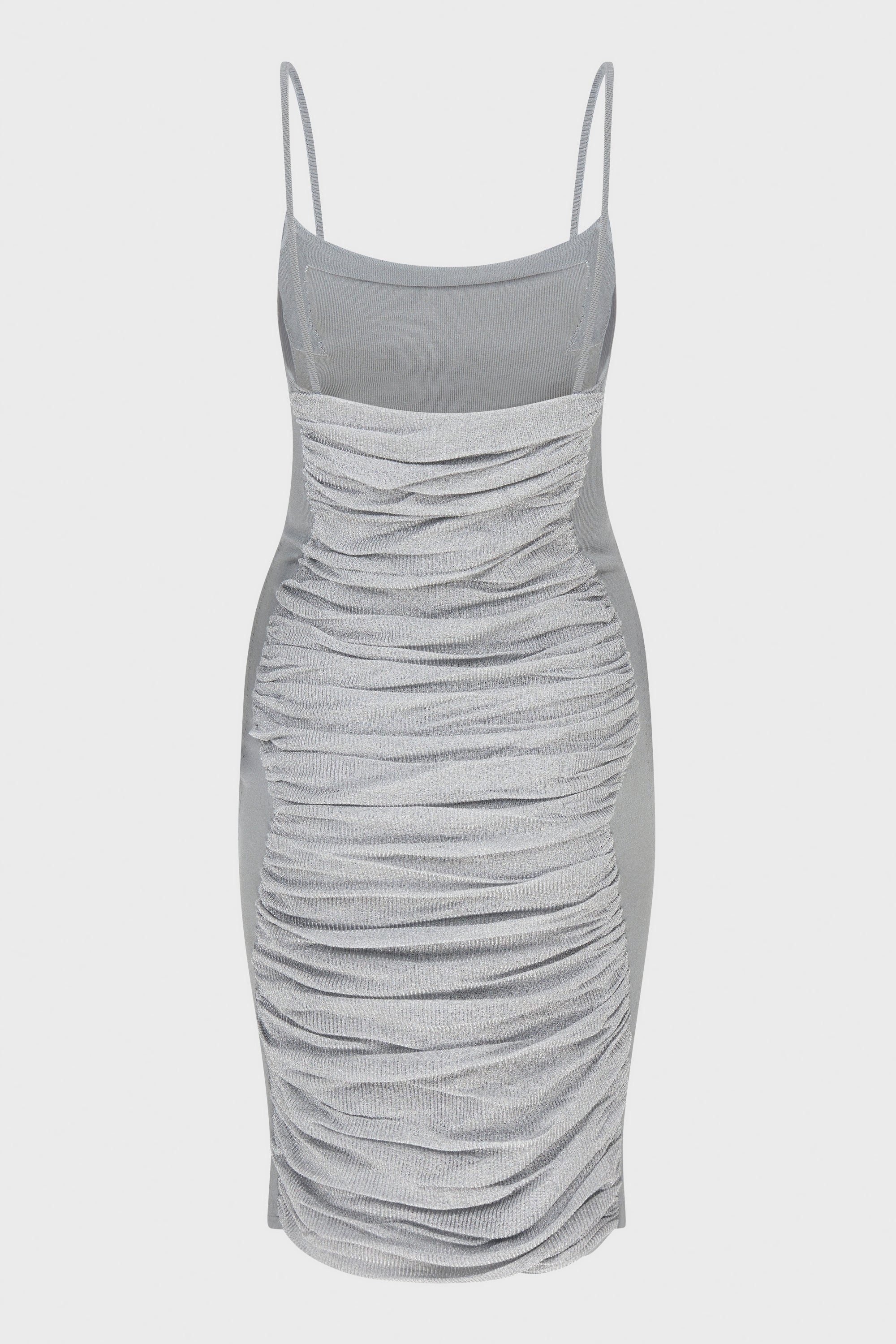 METALLIC DRAPE MINI DRESS - Image 4