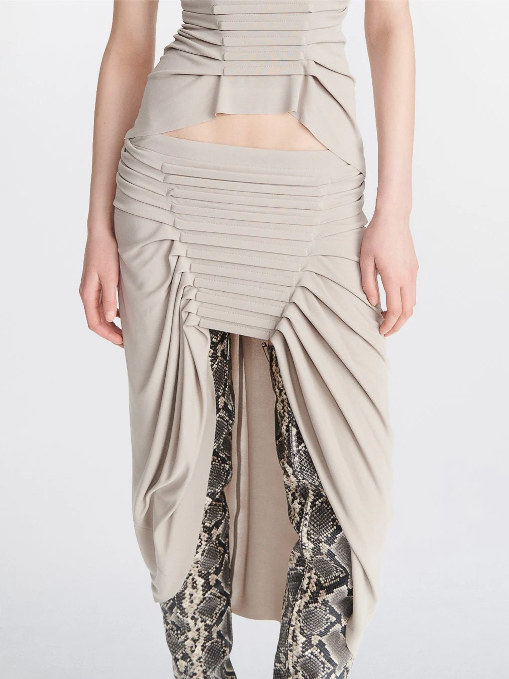 VENTRAL DRAPED SKIRT - Image 5