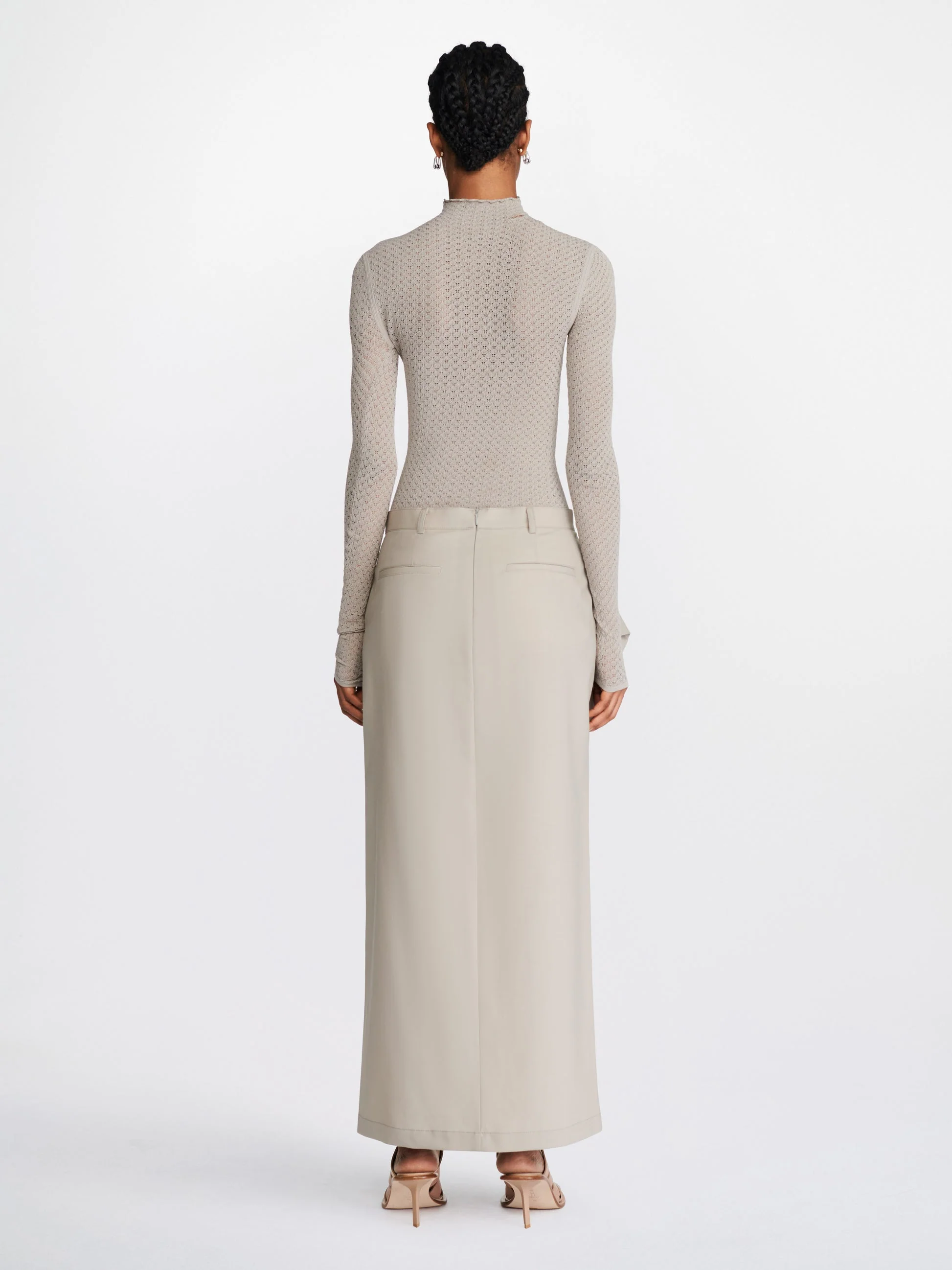 ZIP ACCESS MIDI SKIRT - Image 4