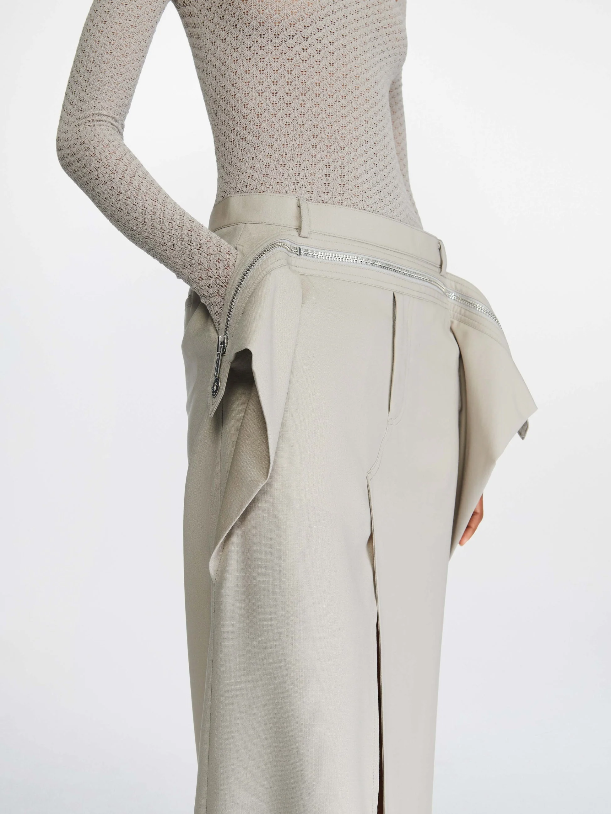 ZIP ACCESS MIDI SKIRT - Image 6