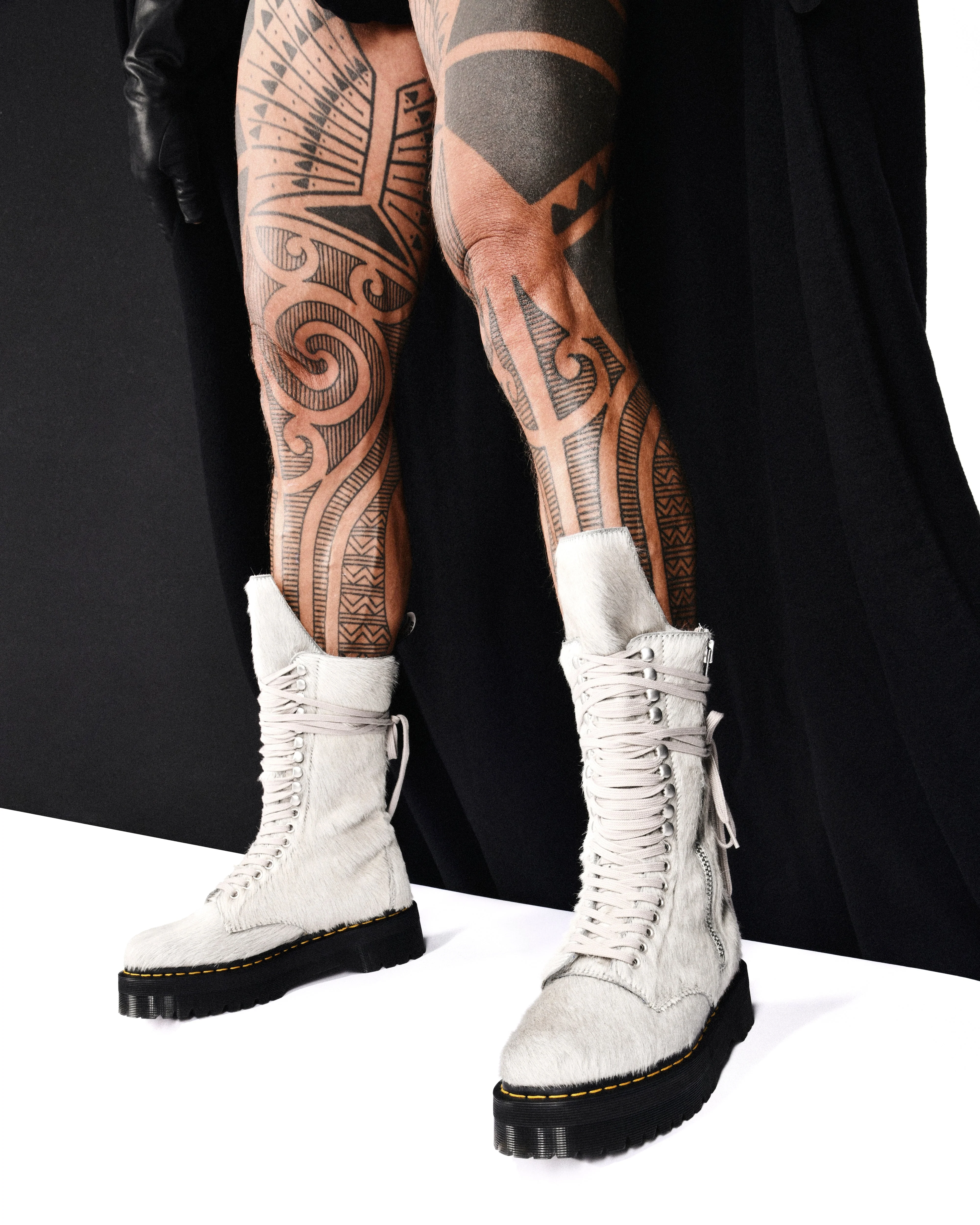 DR MARTENS × RICK OWENS QUAD SOLE CALF LENGTH BOOT - Image 6