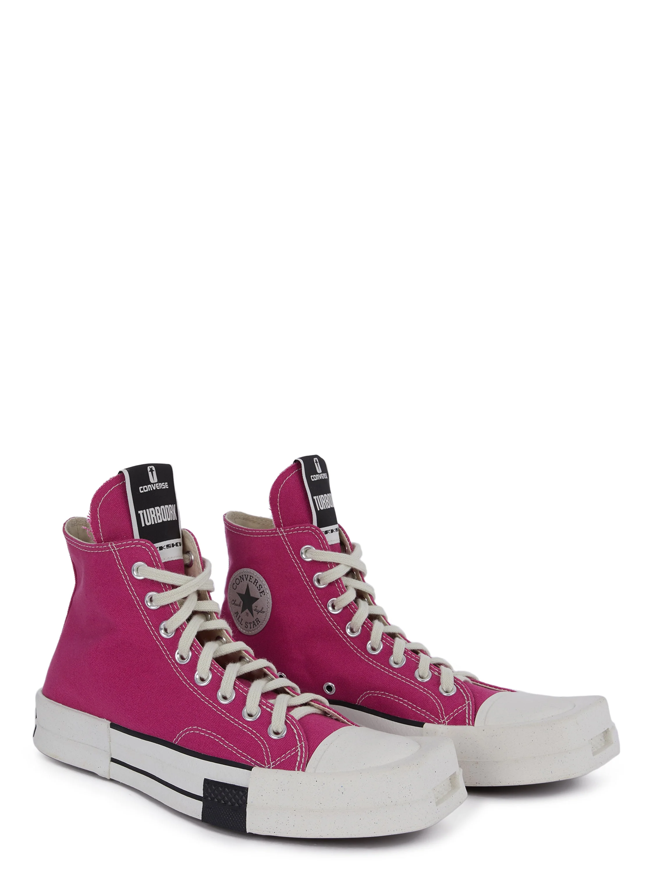 DRKSHDW × CONVERSE TURBODRK LACELESS HI HOTPINK - UNISEX - Image 4