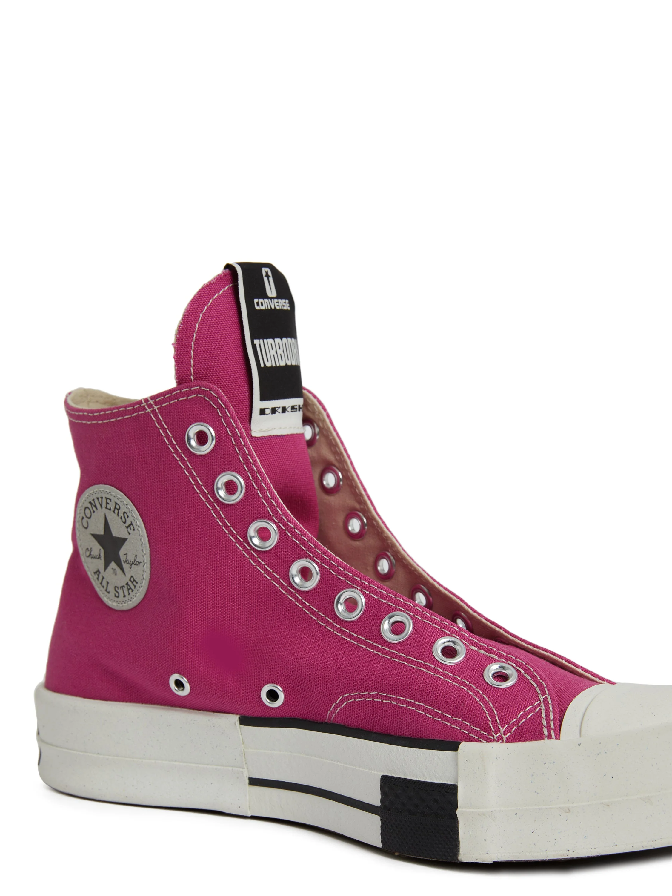 DRKSHDW × CONVERSE TURBODRK LACELESS HI HOTPINK - UNISEX - Image 9