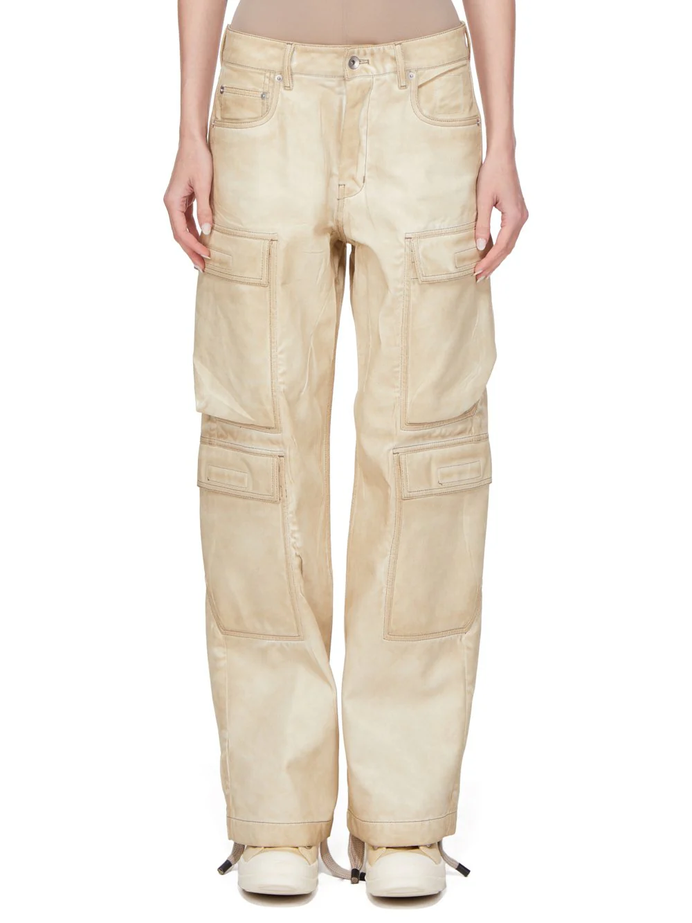DOUBLE CARGO JEANS PARCHMENT - Image 2