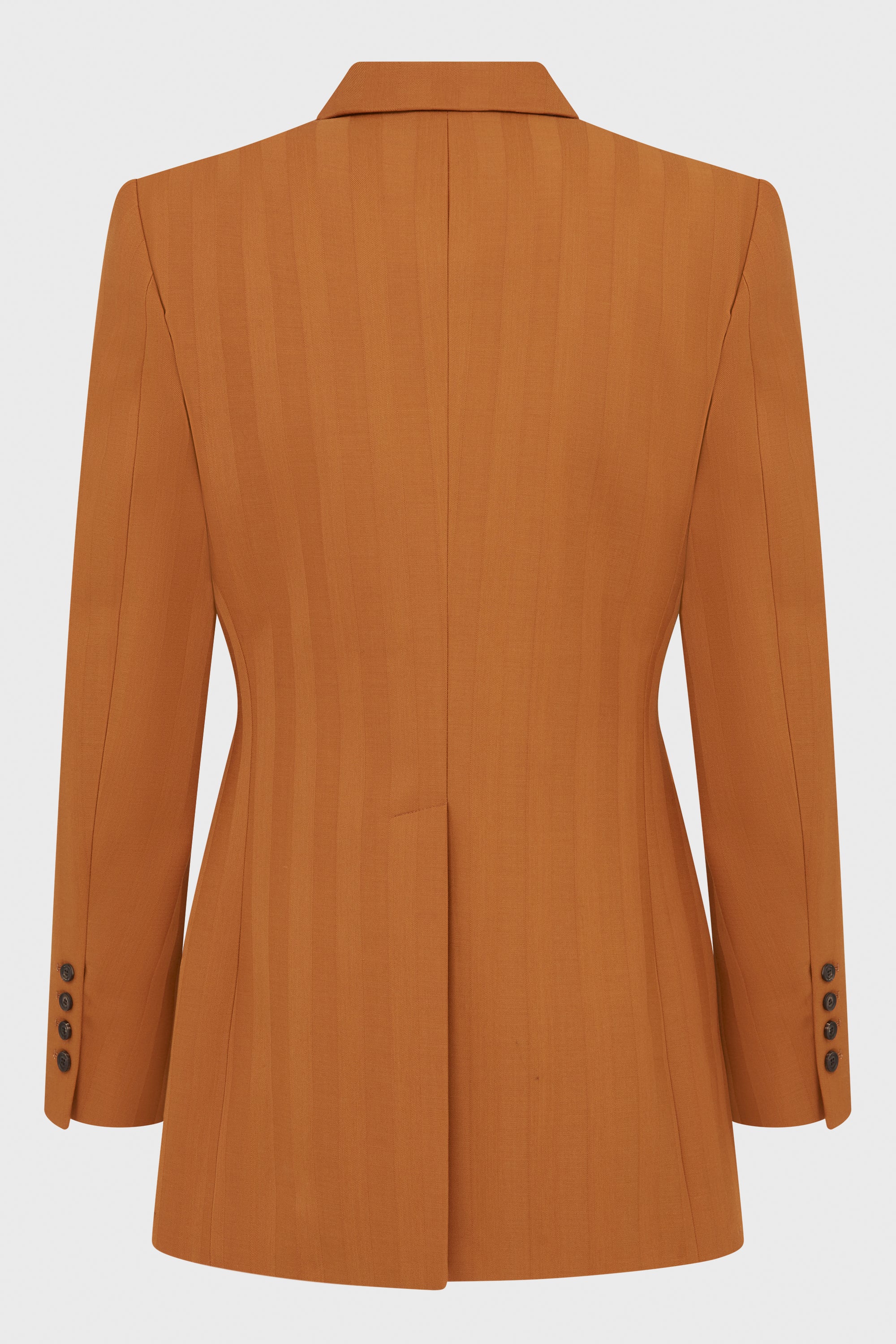 EGONIC DOUBLE BREASTED JACKET ORANGE STRIPES WOOL - Image 3