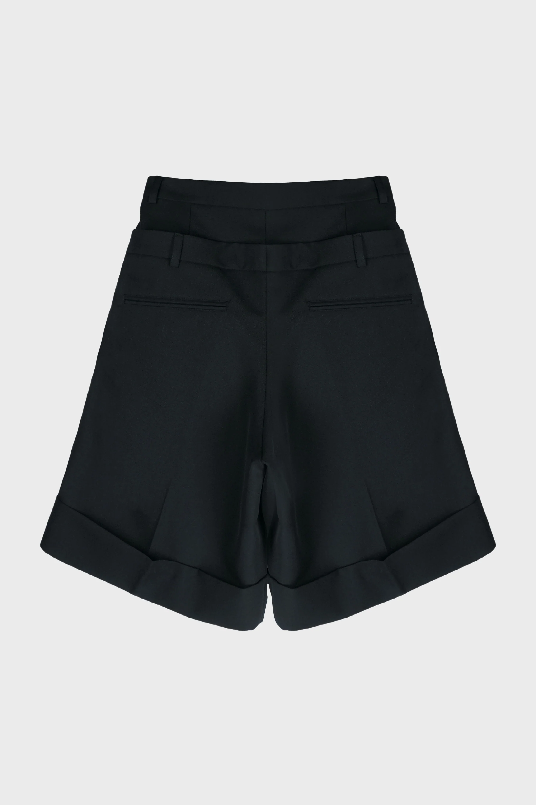 DOUBLE WAIST WOOL SHORT BLACK TAILORING WOOL - Image 2