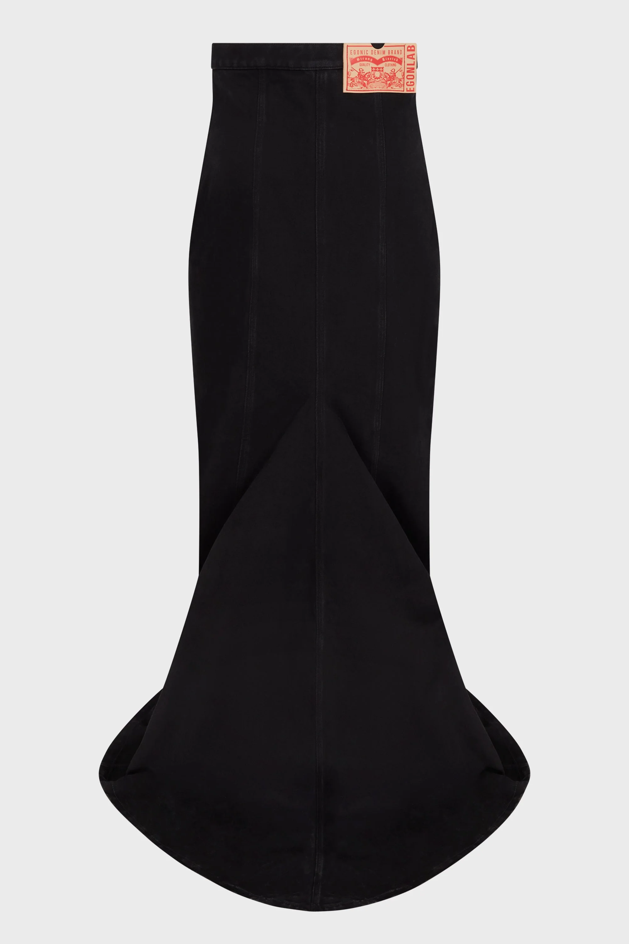 MAXI DENIM SKIRT BLACK STONEWASHED - Image 3