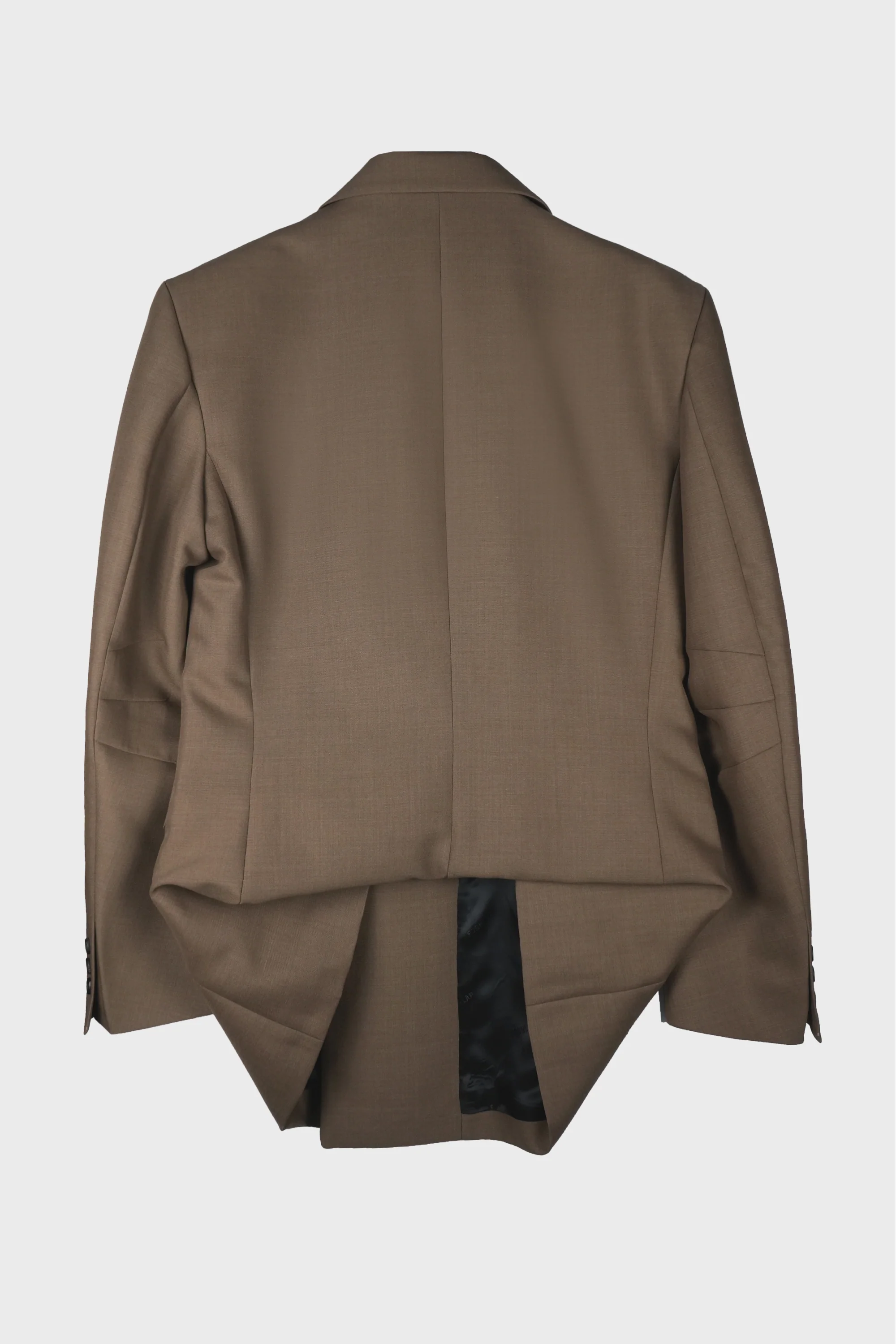OVERSIZED TAILORED BLAZER VISCOSE TAILORING WOOL BROWN - Image 2