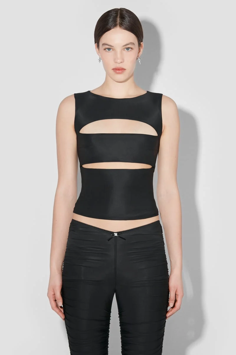 ELENA TANK TOP BLACK - Image 2