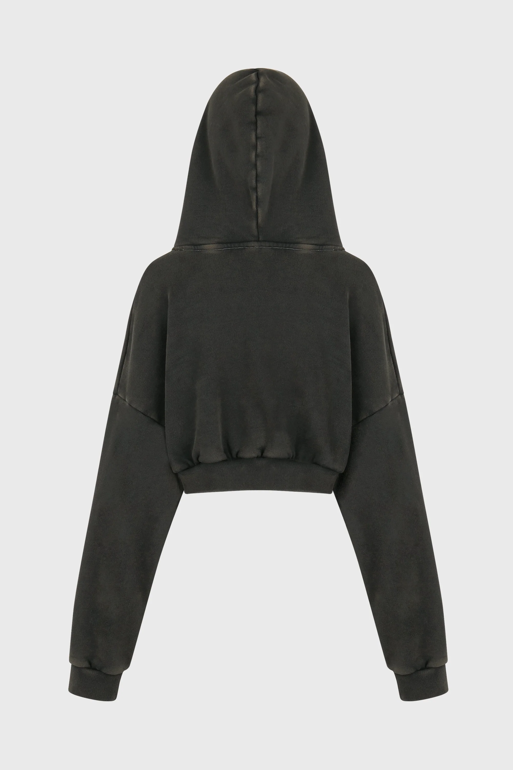 CROPPED HEAVY HOOD WASHED BLACK - Image 2