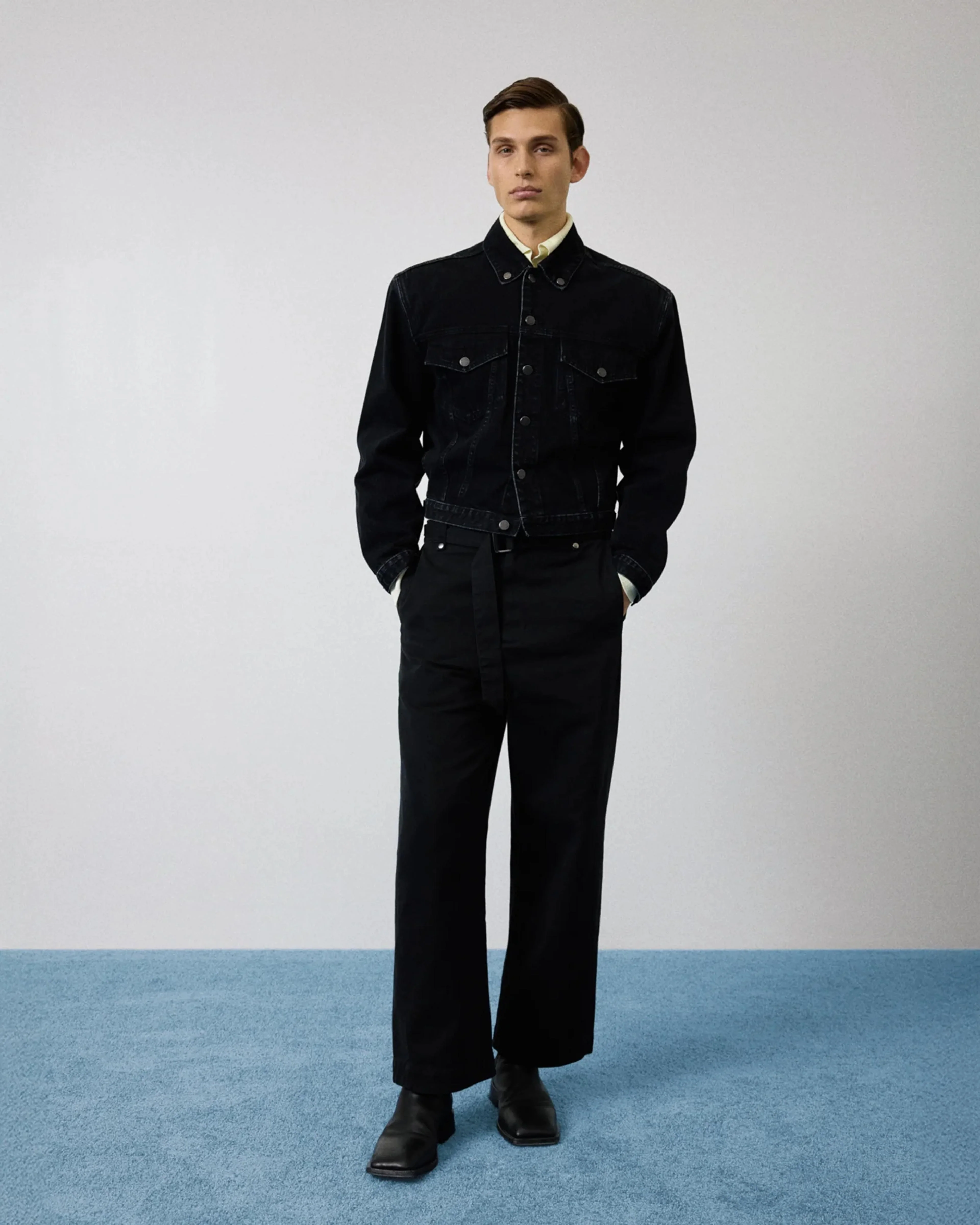 SHRUNKEN DENIM JACKET MAGNETITE - Image 2