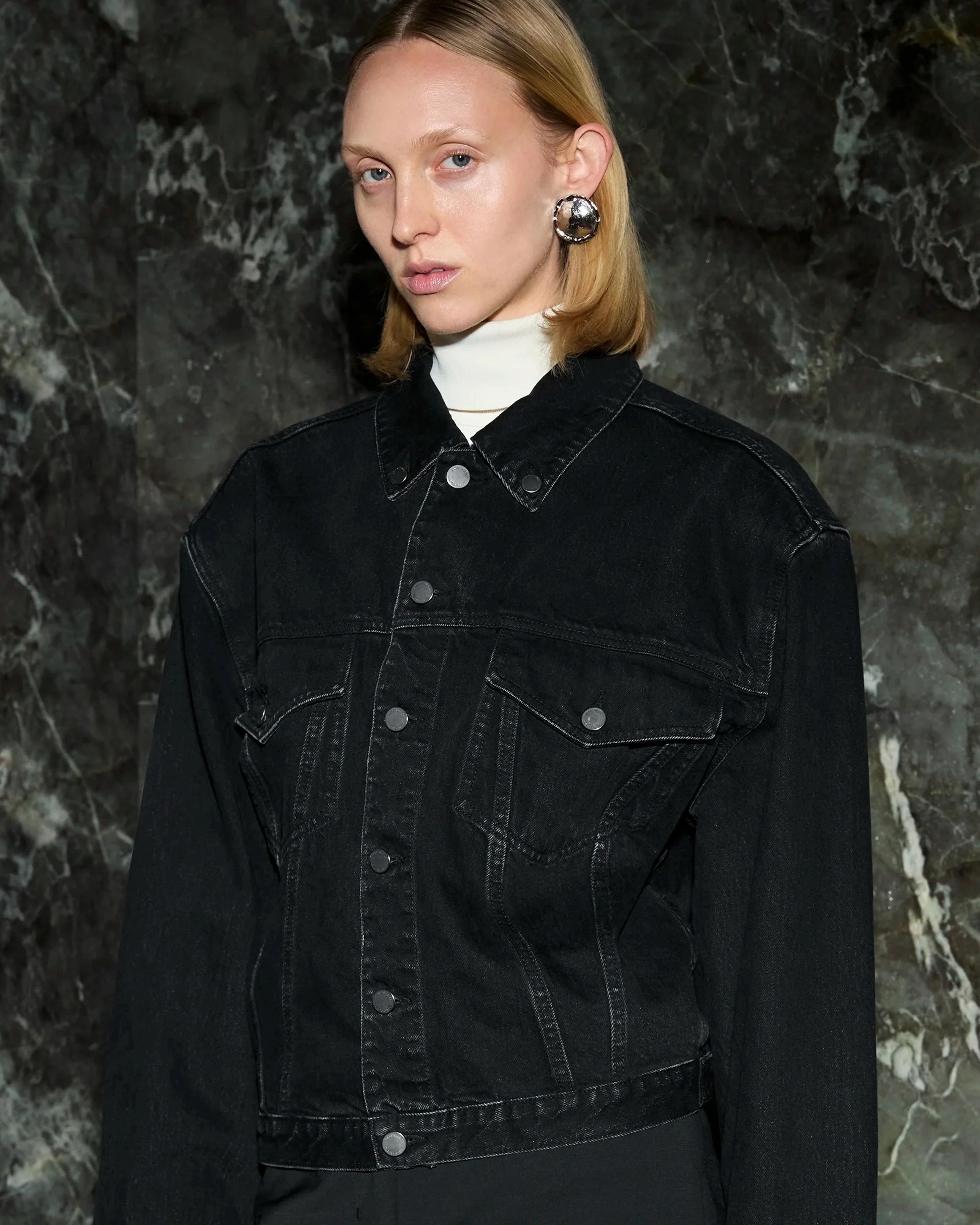 SHRUNKEN DENIM JACKET MAGNETITE - Image 5