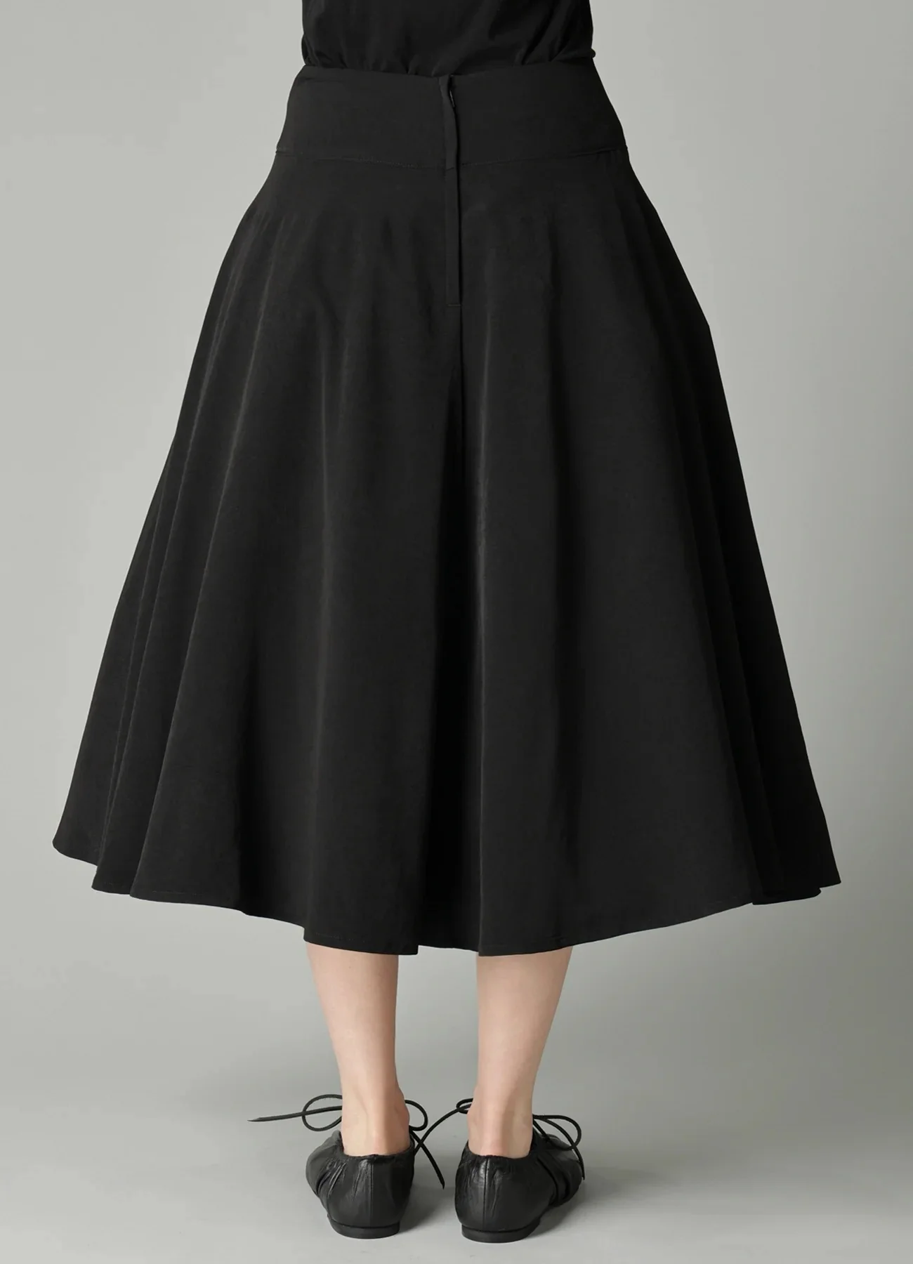 GATHER PETTICOAT SKIRT BLACK - Image 4