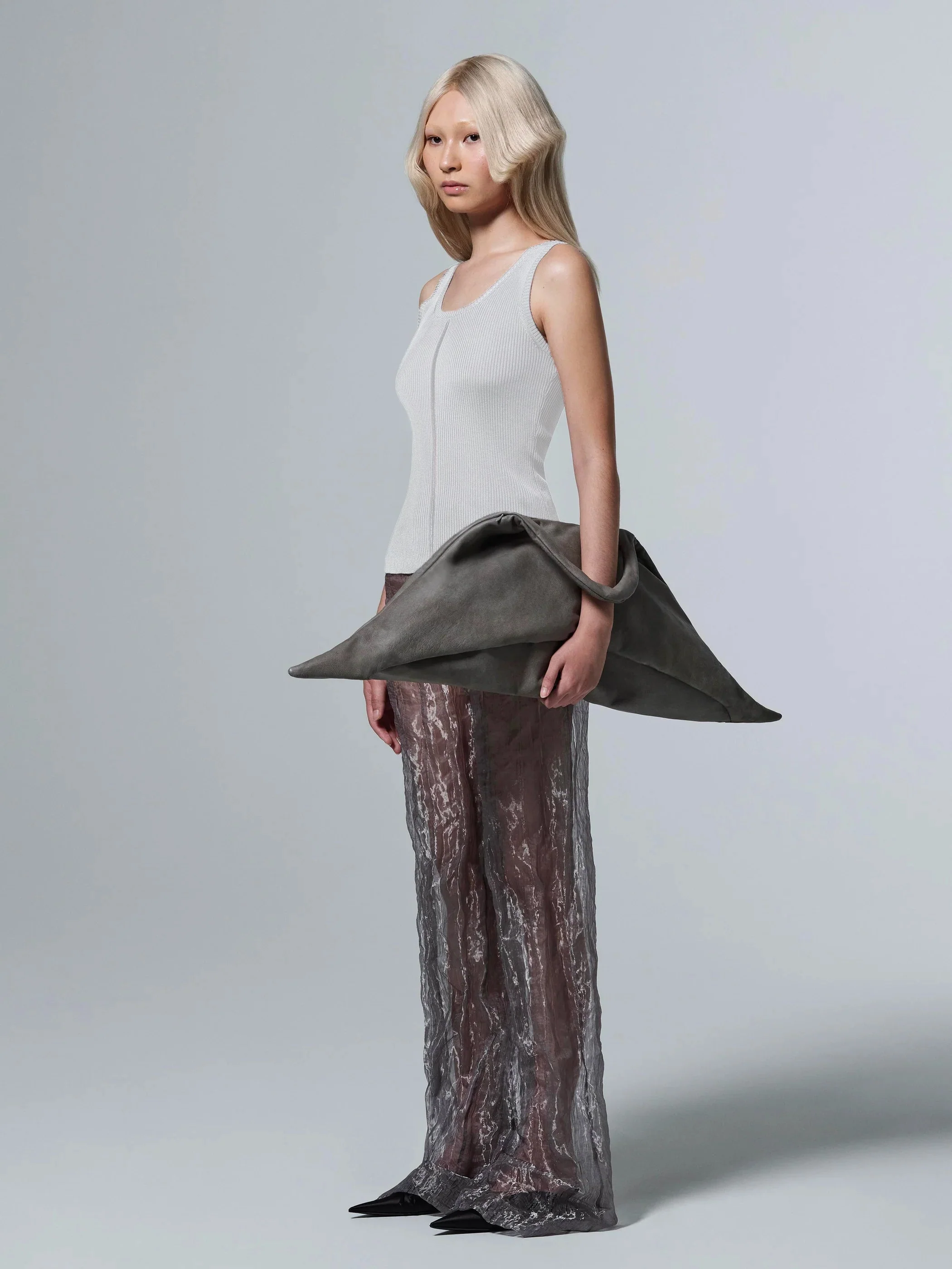 RIBBED-KNIT COLUMN TANK TOP IVORY - Image 5