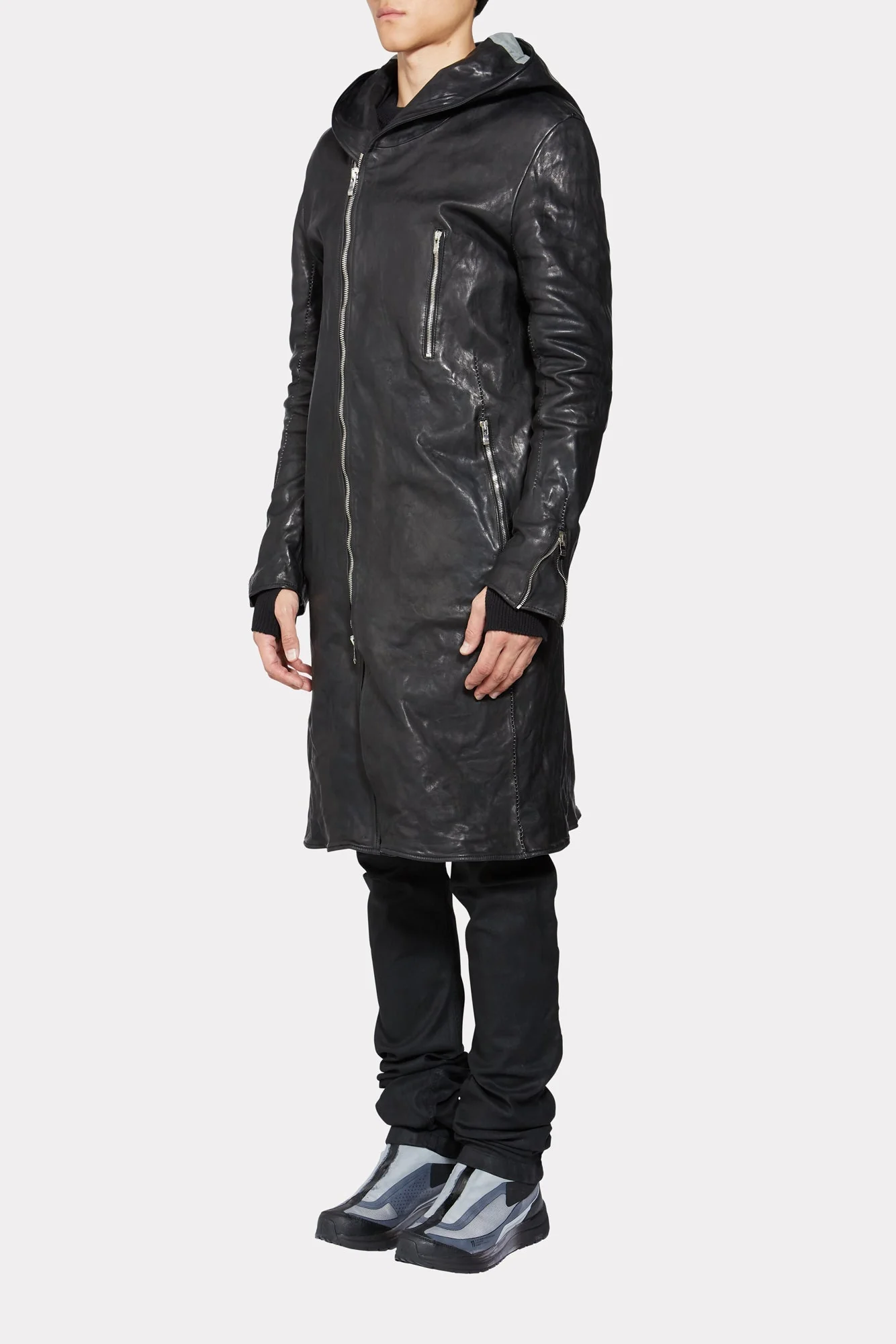 Hooded Horse Leather Coat - Image 2