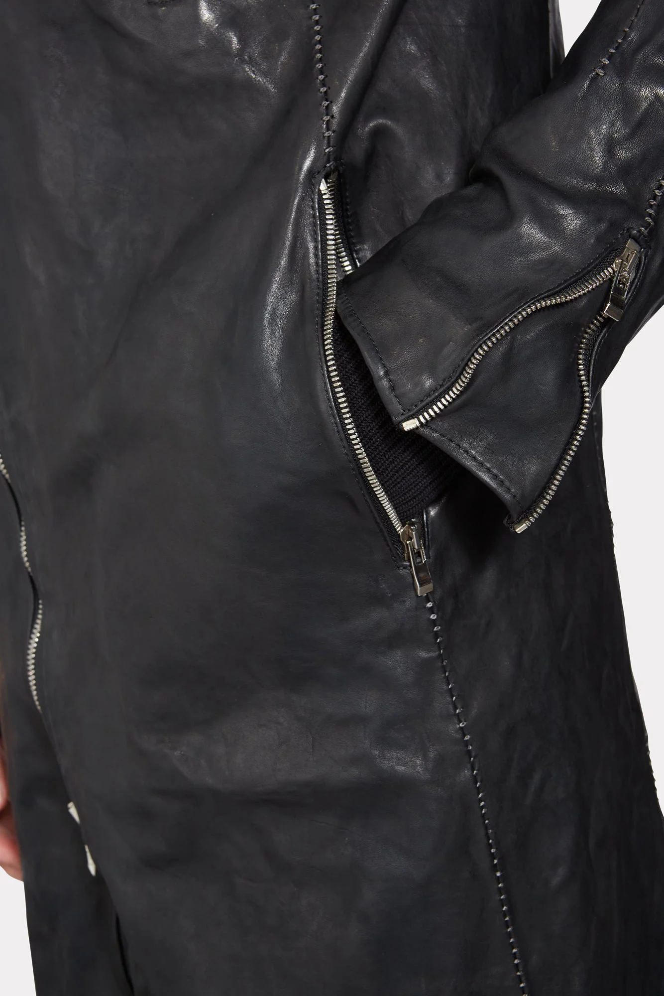 Hooded Horse Leather Coat - Image 6