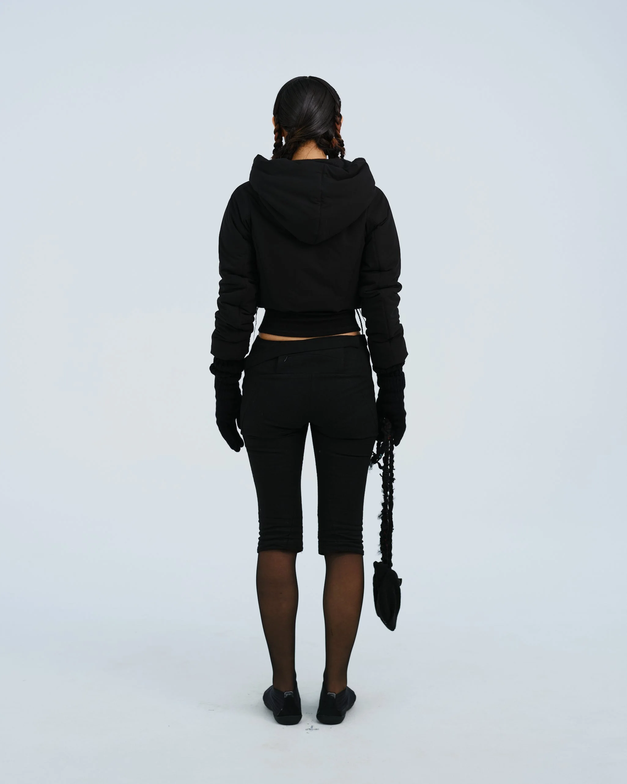 CAPRI PANTS w/ SILVER CHARM BAG BLACK - Image 4