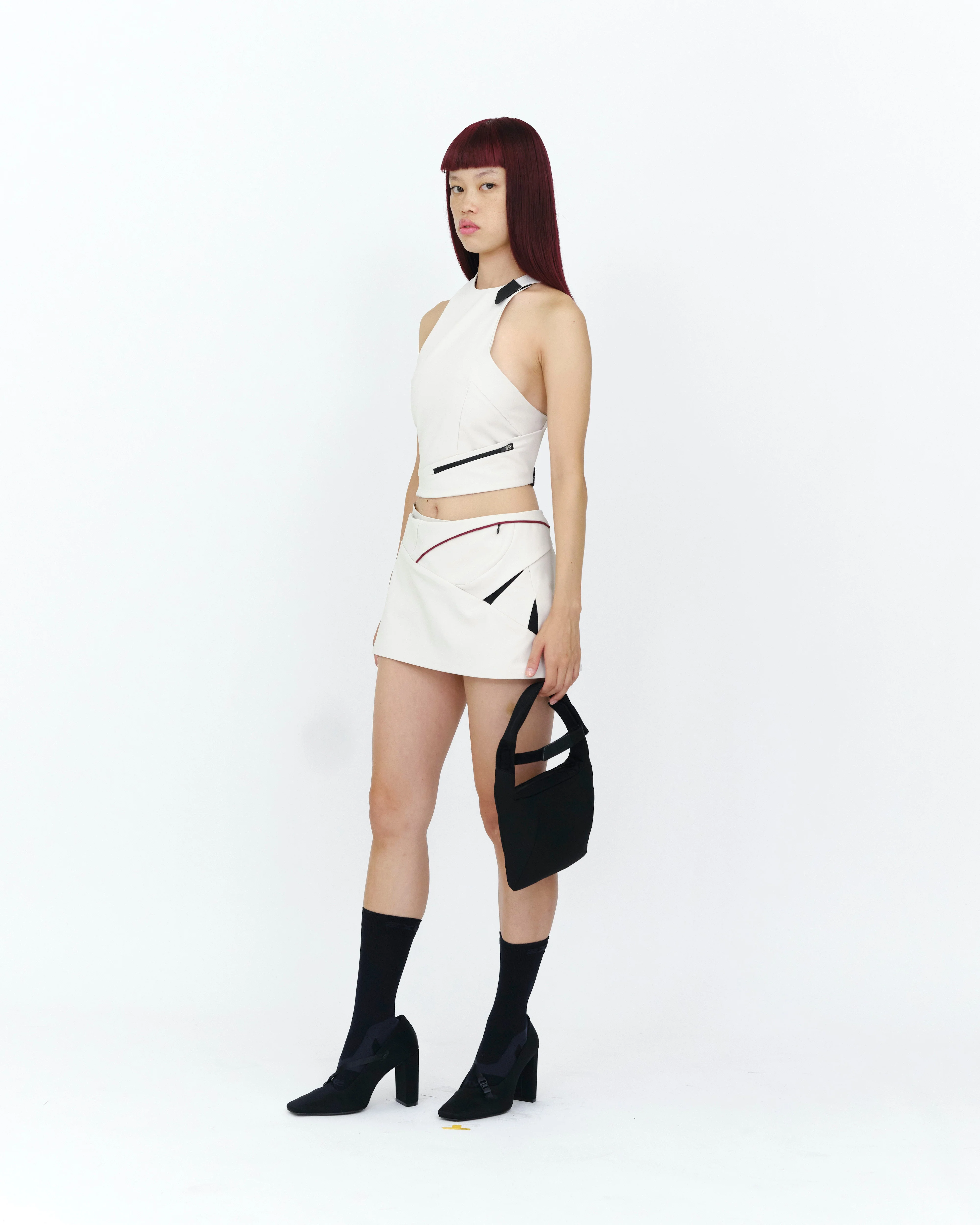 CINCHED HALTER TOP IVORY - Image 5