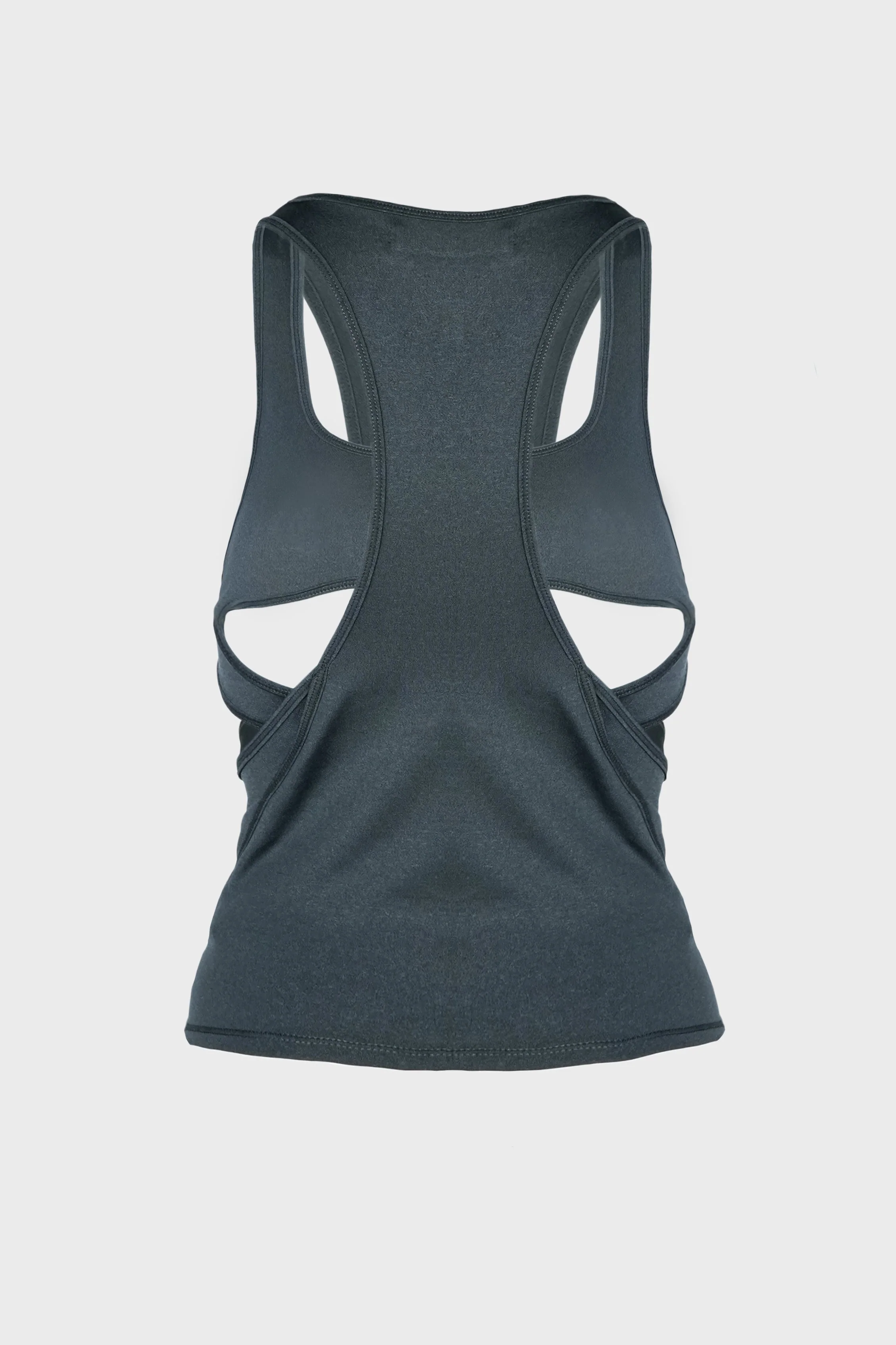 DOUBLE LAYER CROP TOP CHARCOAL - Image 6