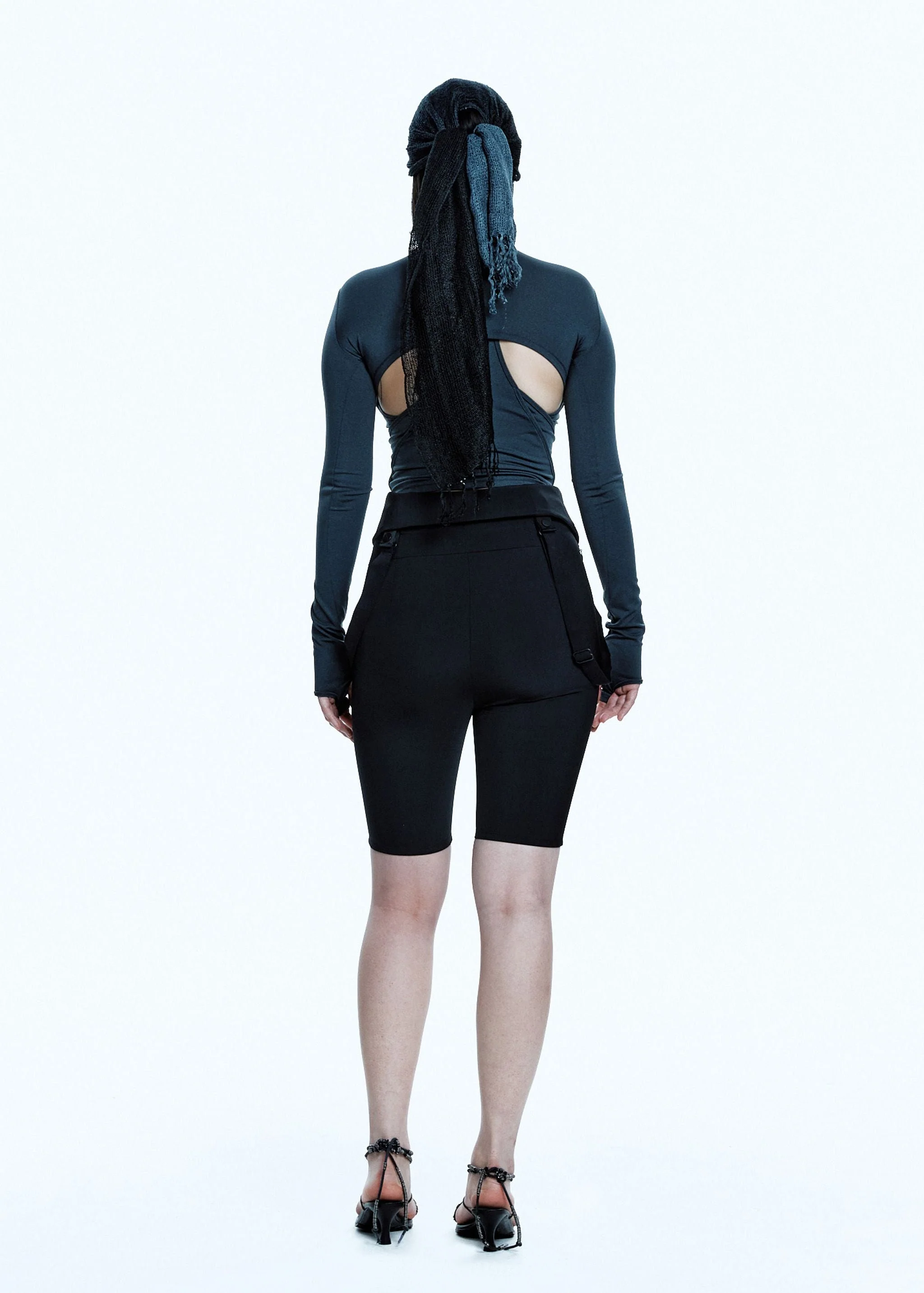 DOUBLE LAYER CROP TOP CHARCOAL - Image 7