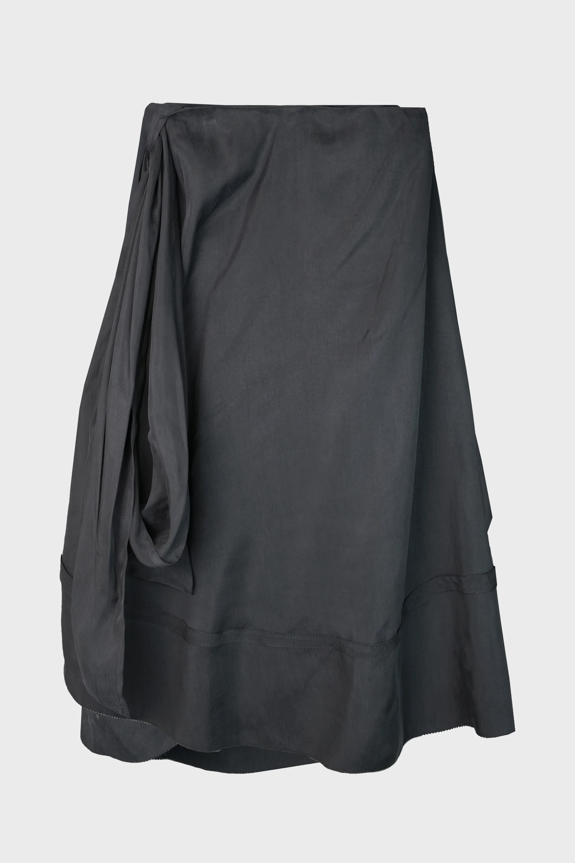 DRAPED SKIRT BLACK - Image 3