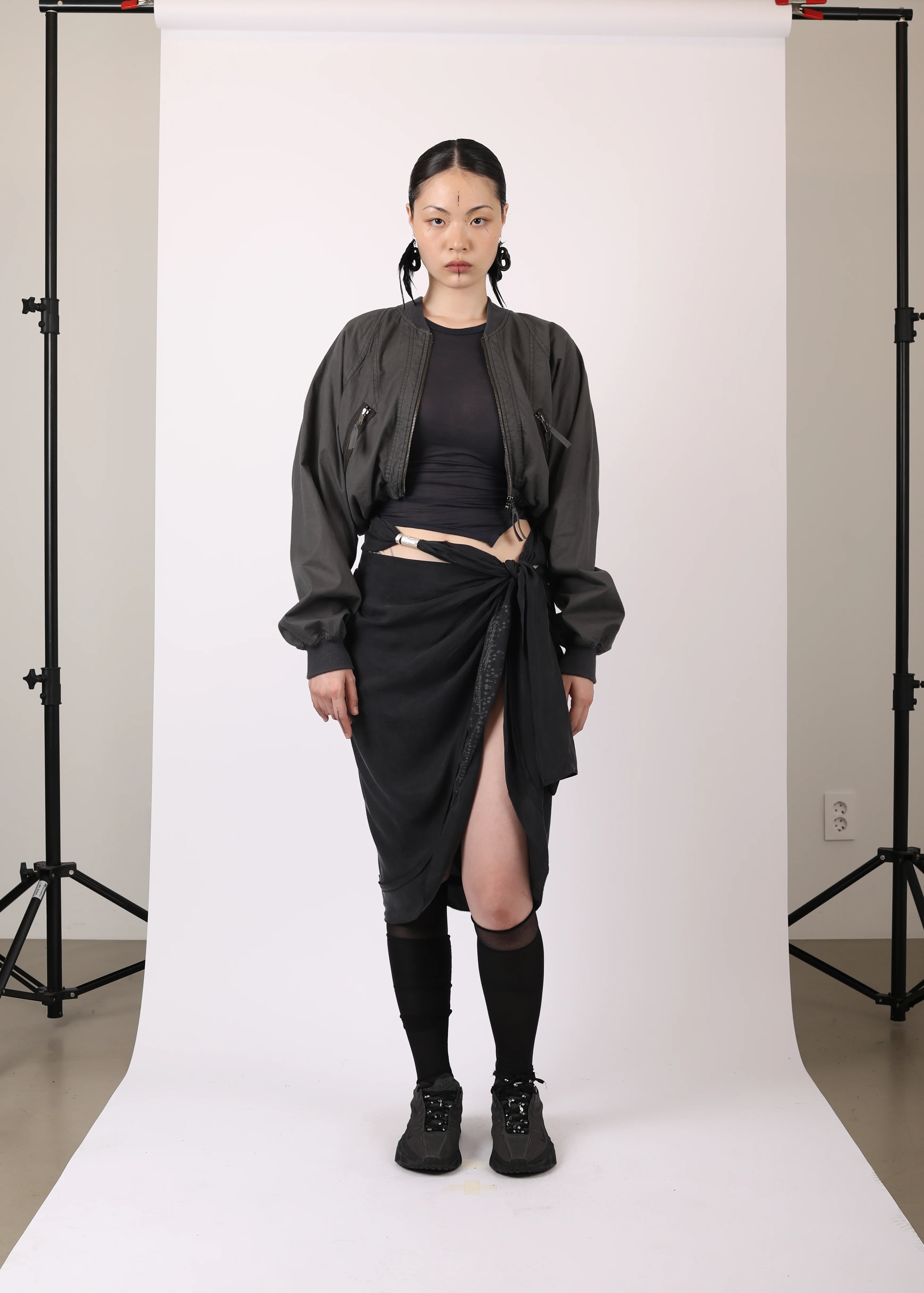 DRAPED SKIRT BLACK - Image 5