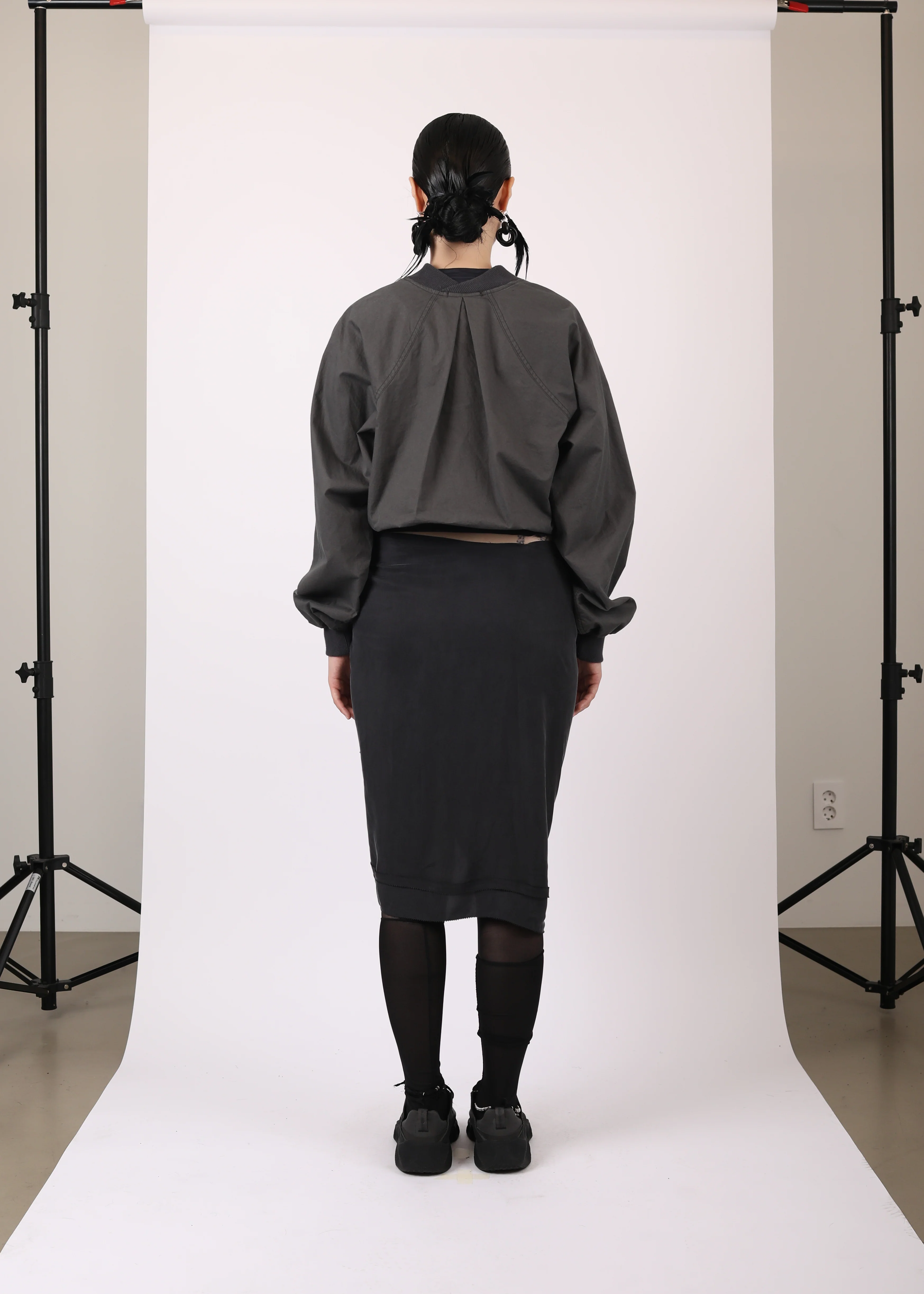 DRAPED SKIRT BLACK - Image 7