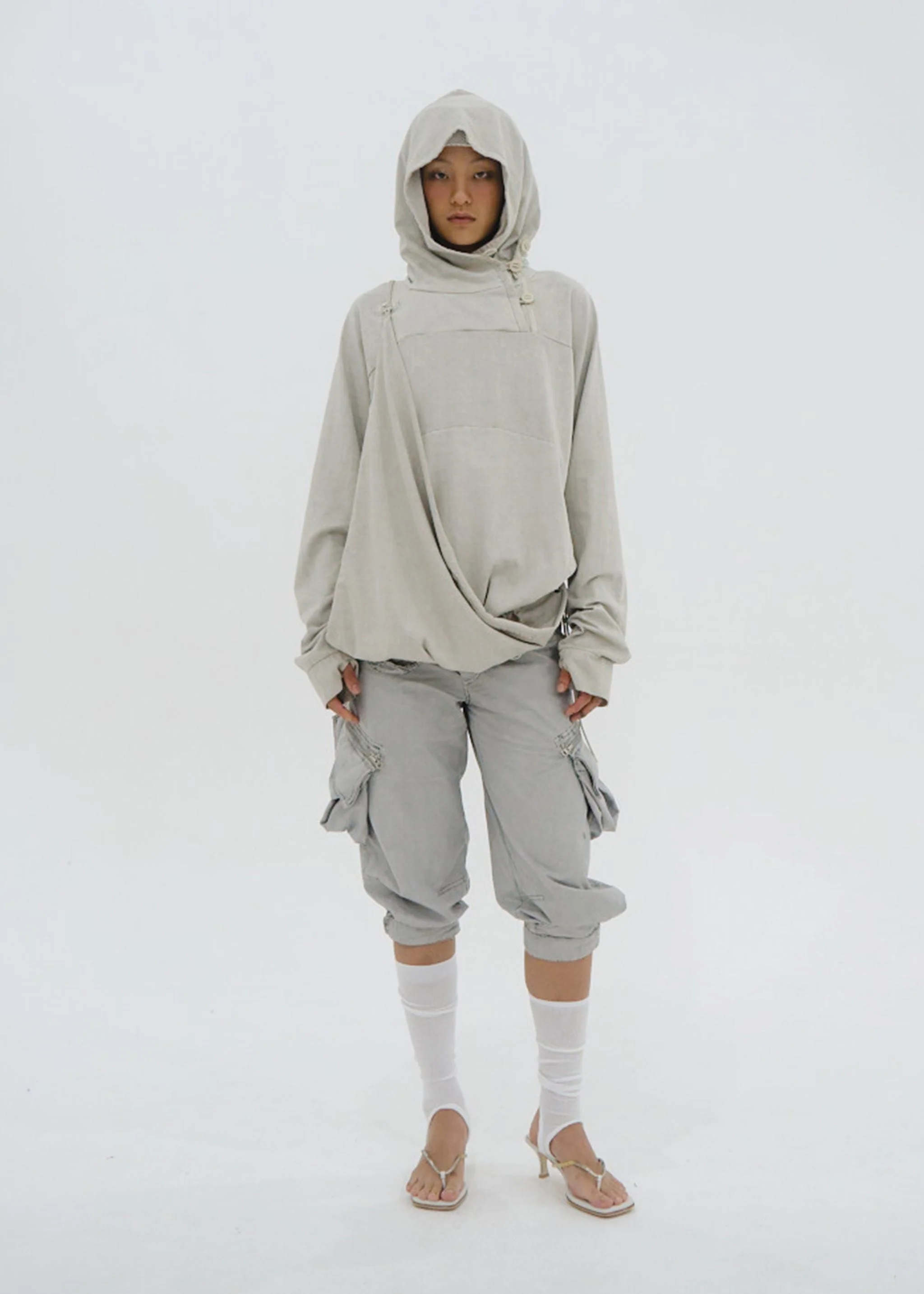DYED SCARF BAG HOODIE - Image 2