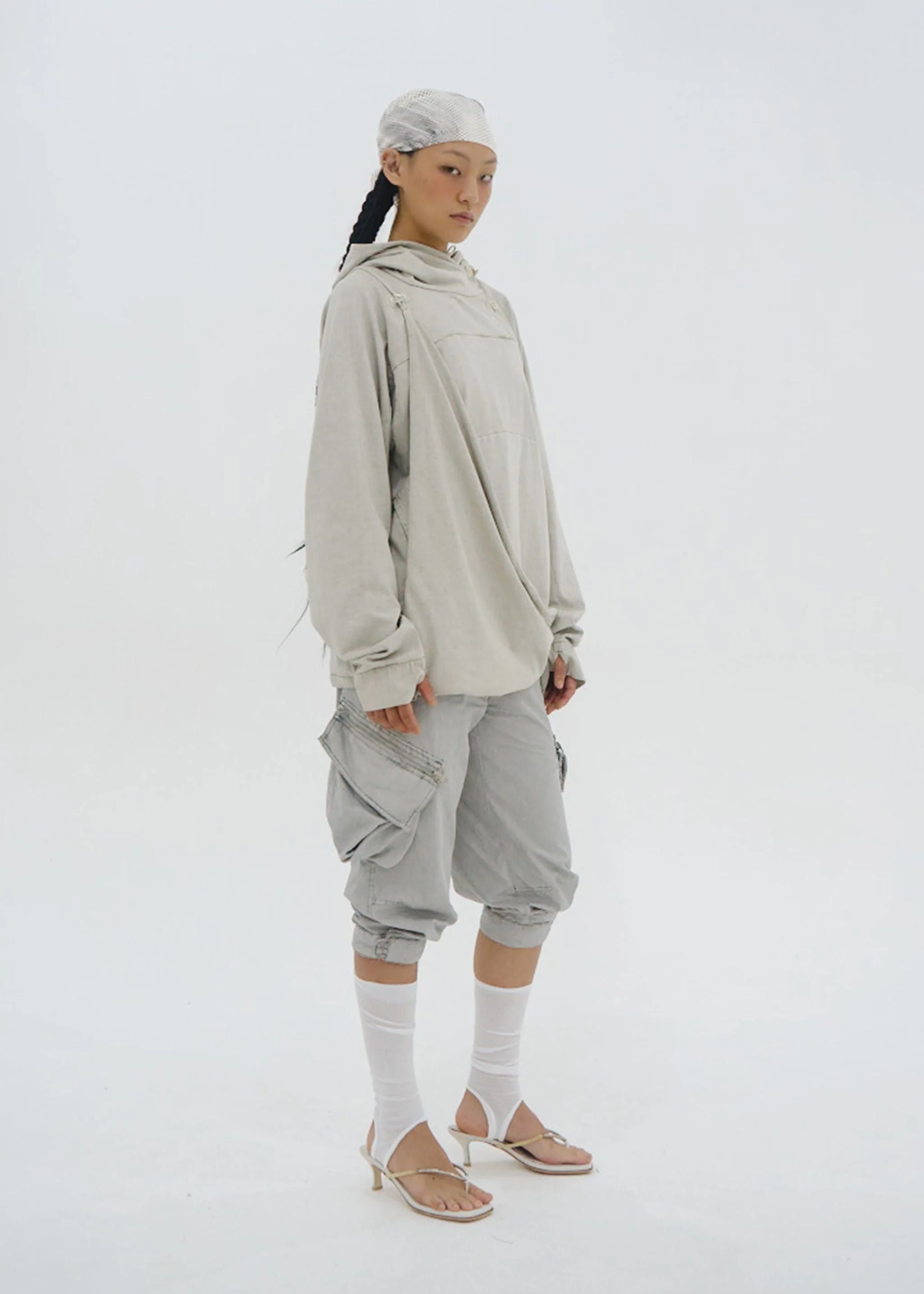 DYED SCARF BAG HOODIE - Image 3