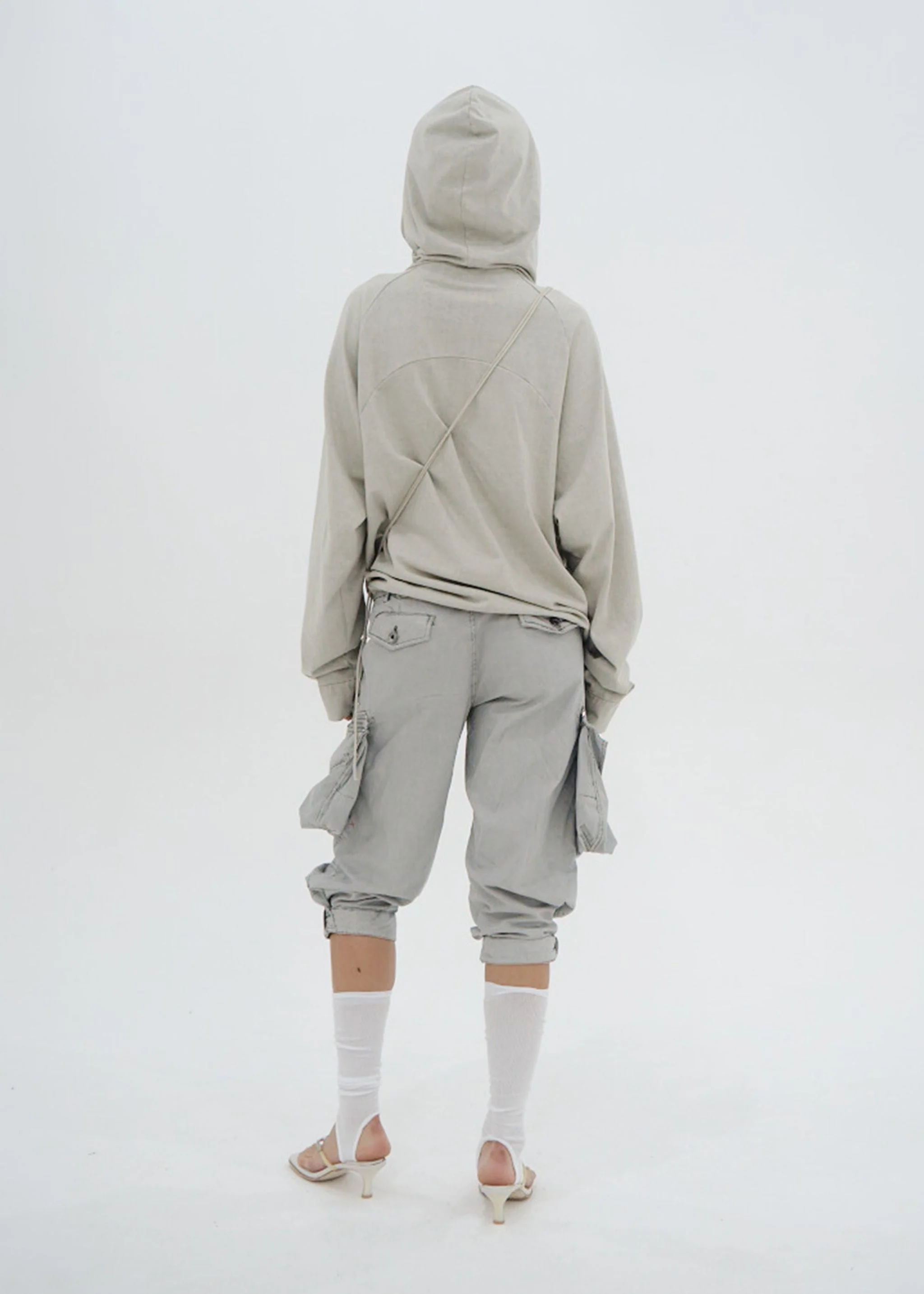 DYED SCARF BAG HOODIE - Image 5