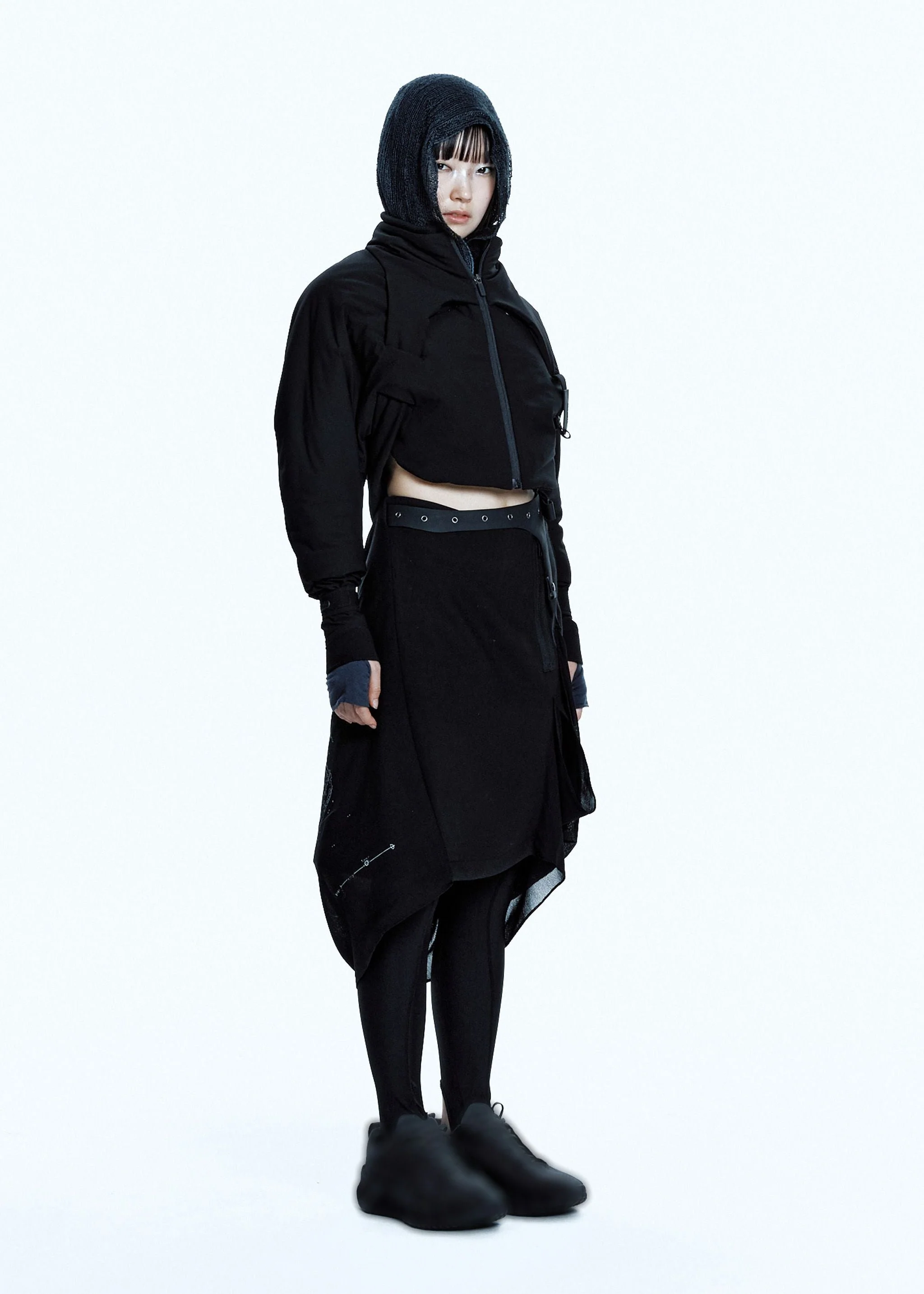 GRAPHIC WRAP SKIRT w/ GARTER BELT - Image 5