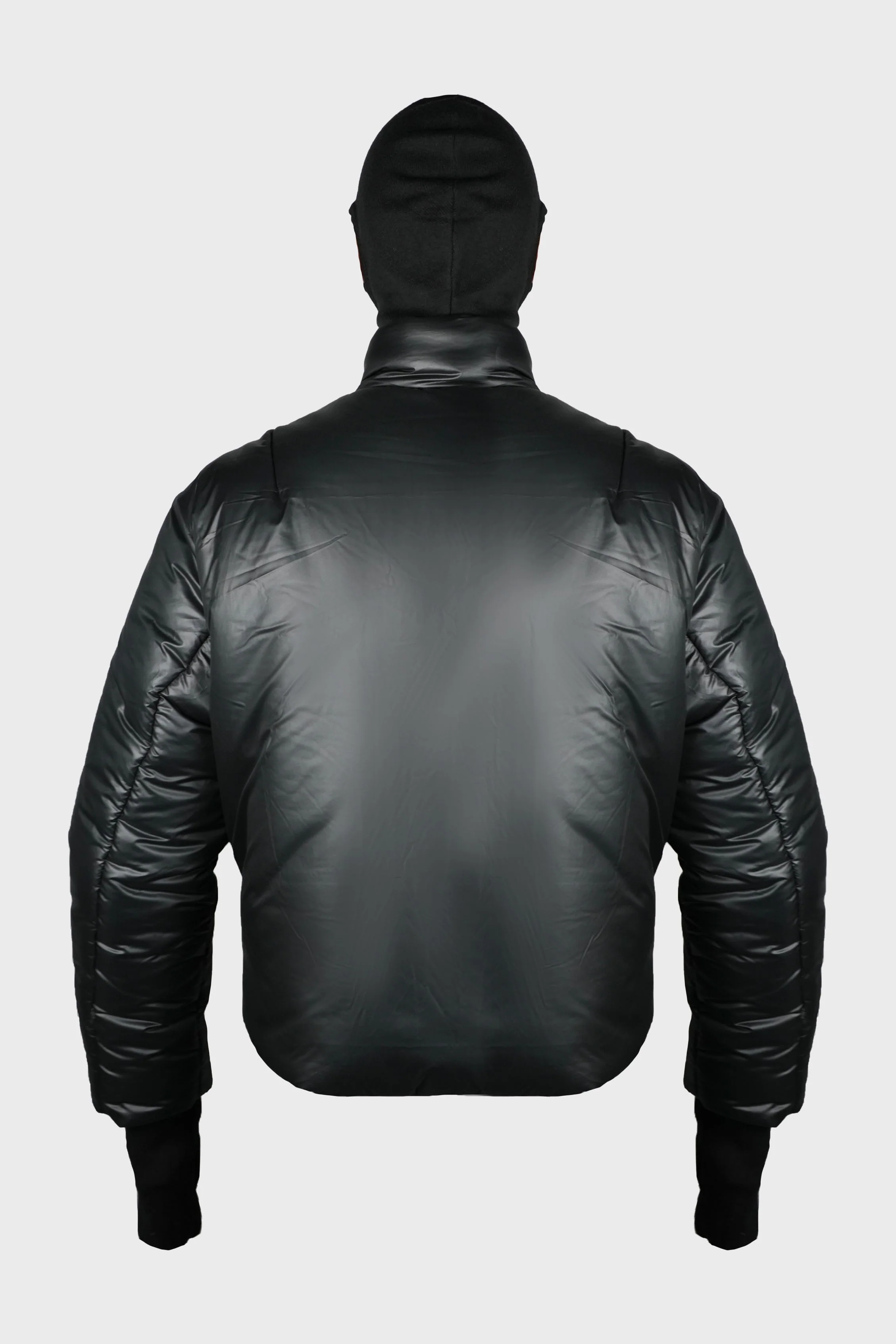 PADDED JACKET W/ BALACLAVA BLACK - Image 3