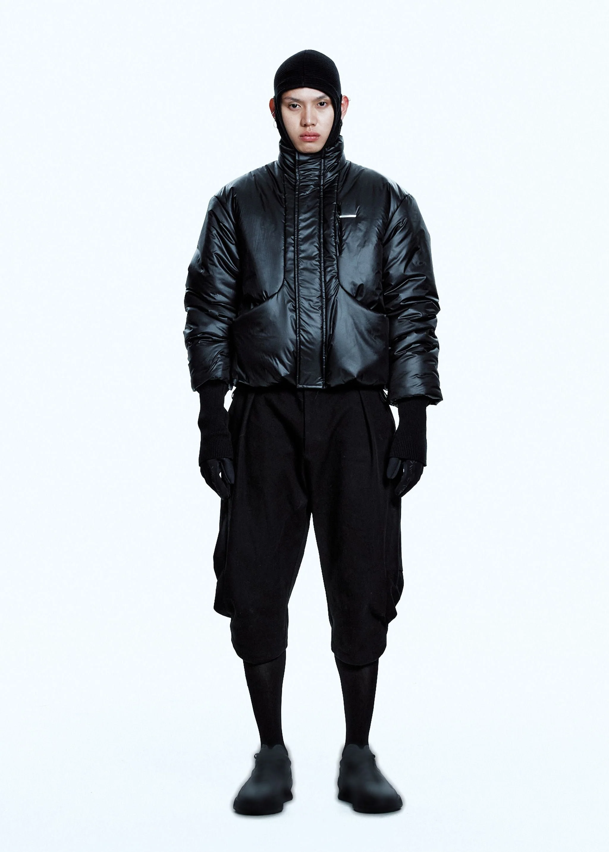 PADDED JACKET W/ BALACLAVA BLACK - Image 5