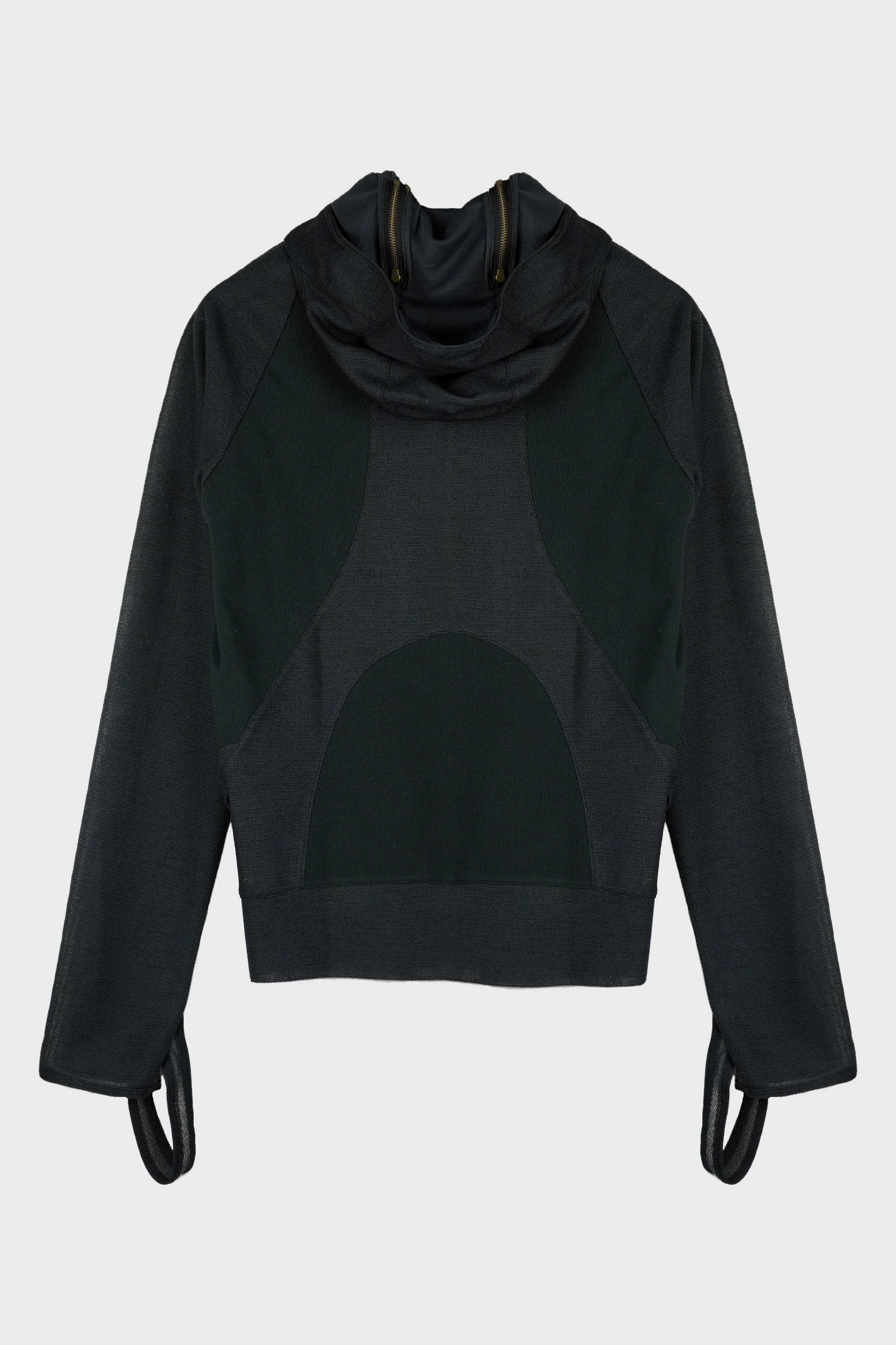 SLASHED ZIP HOODIE MIDNIGHT - Image 3