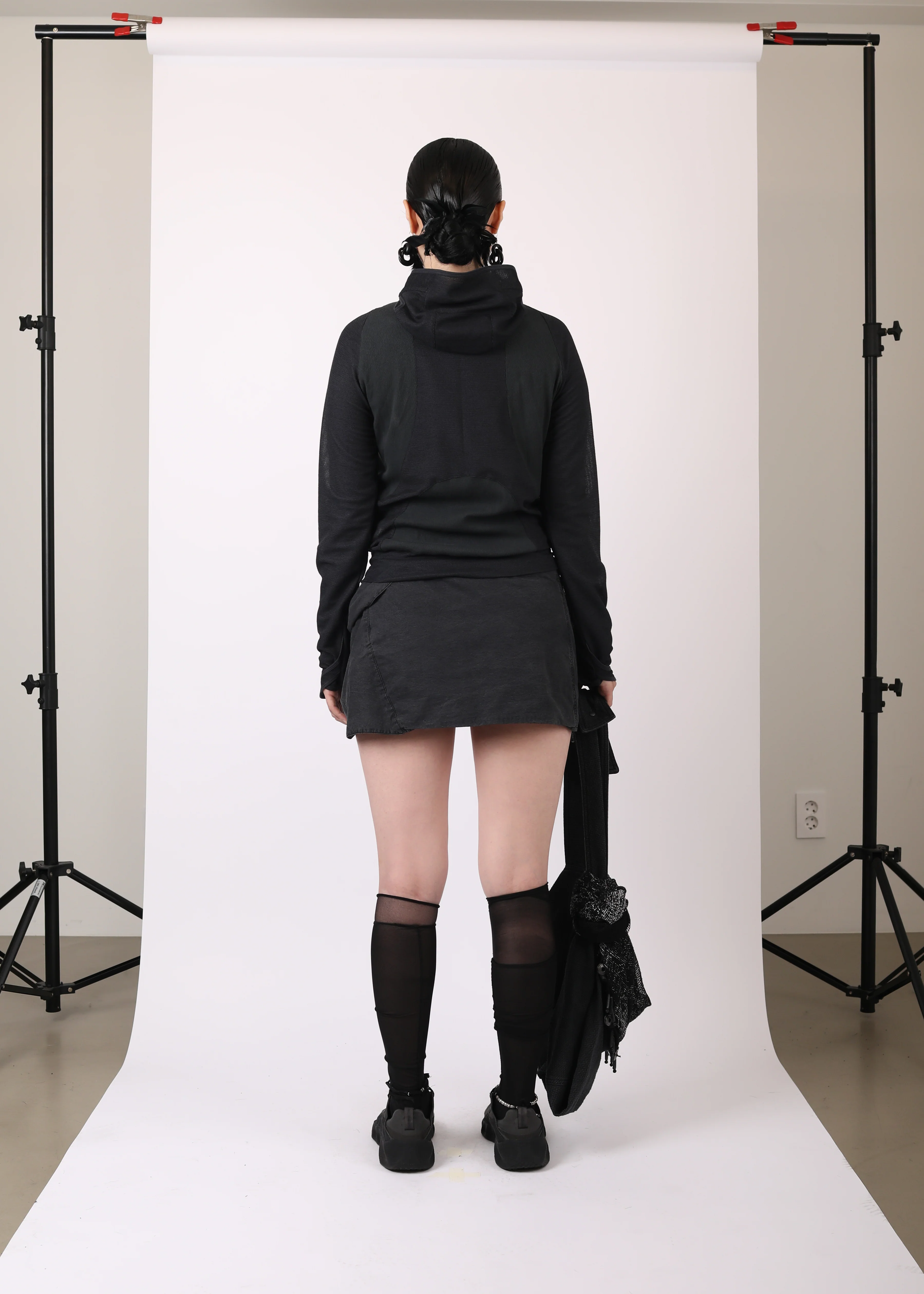 SLASHED ZIP HOODIE MIDNIGHT - Image 5