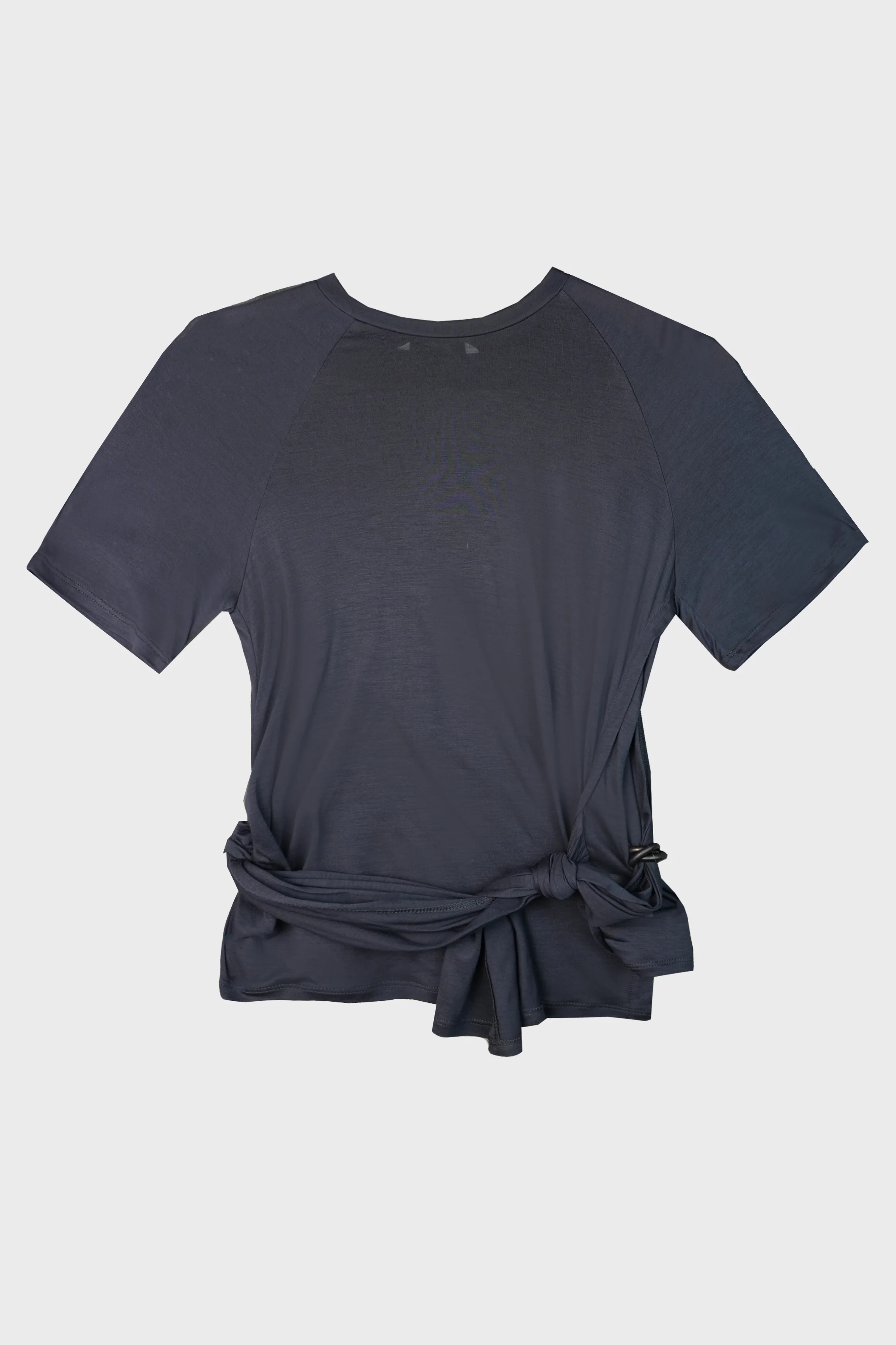 TIED ASYMMETRIC T-SHIRT DARK NAVY - Image 3