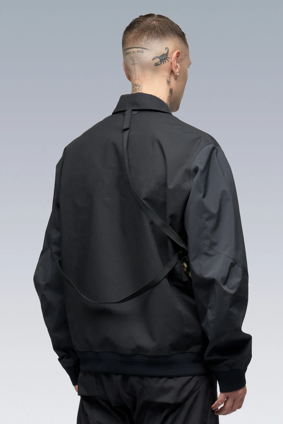 J94-VT 3L Varsity Jacket - BLACK/BLACK - Image 3