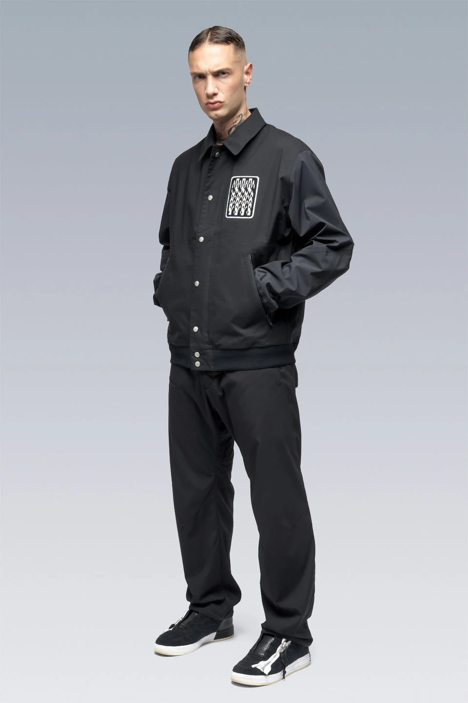 J94-VT 3L Varsity Jacket - BLACK/BLACK - Image 7