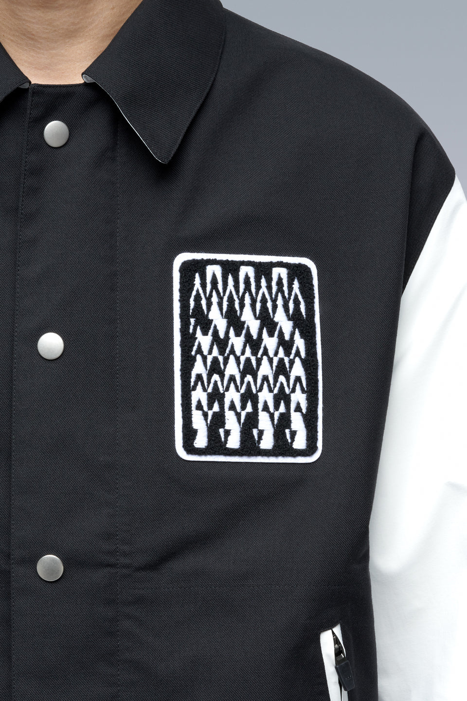 J94-VT 3L Varsity Jacket - BLACK/WHITE - Image 19