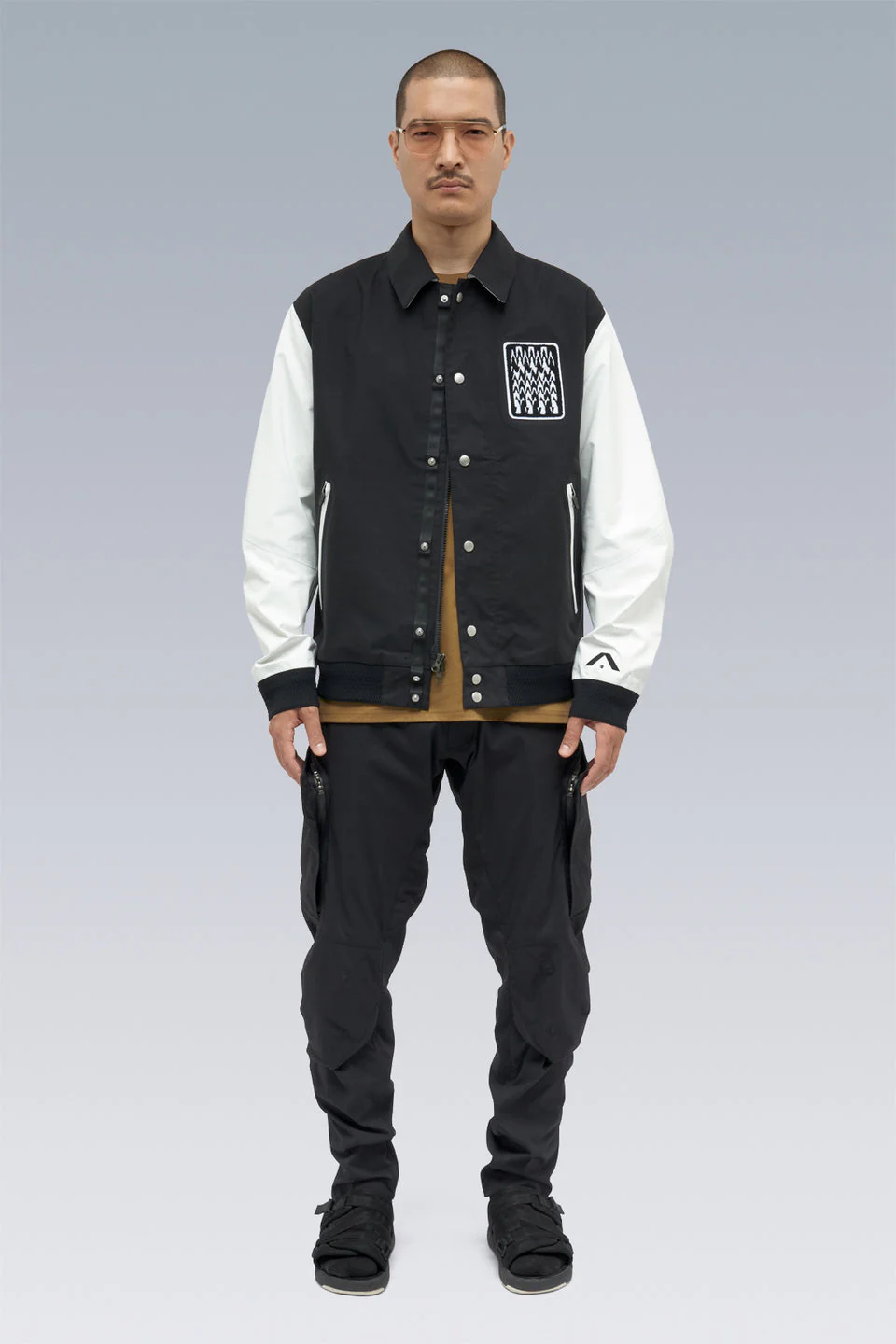 J94-VT 3L Varsity Jacket - BLACK/WHITE - Image 6
