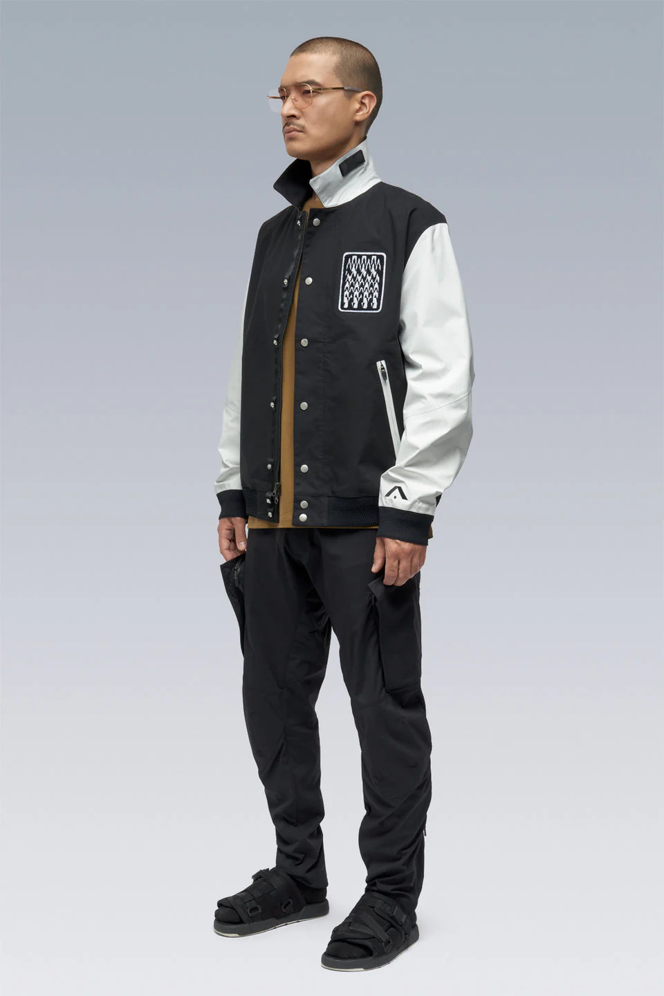 J94-VT 3L Varsity Jacket - BLACK/WHITE - Image 7