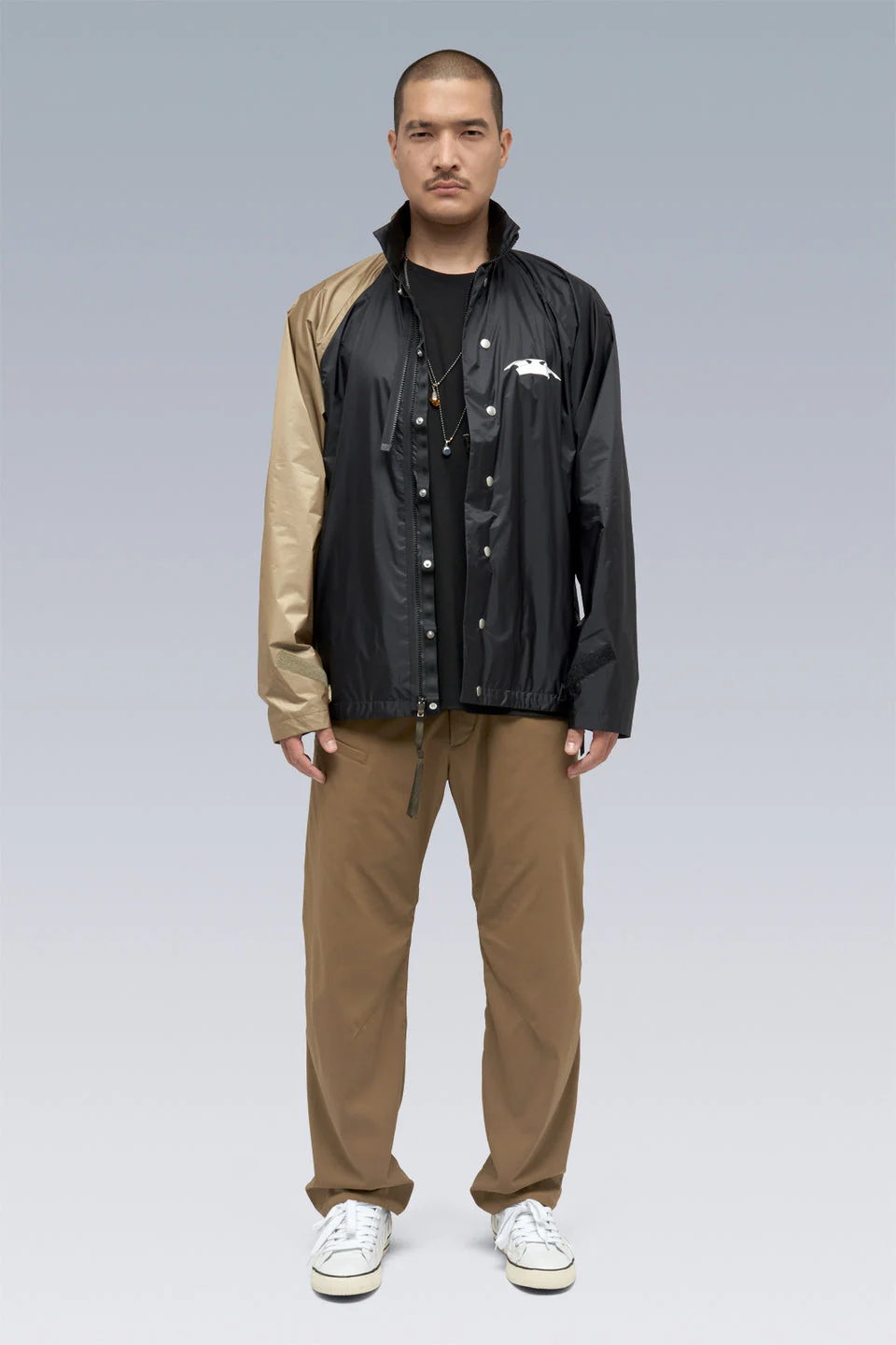 J95-WS 2L Gore-Tex Infinium™ Windstopper® Jacket - Black/Khaki - Image 3