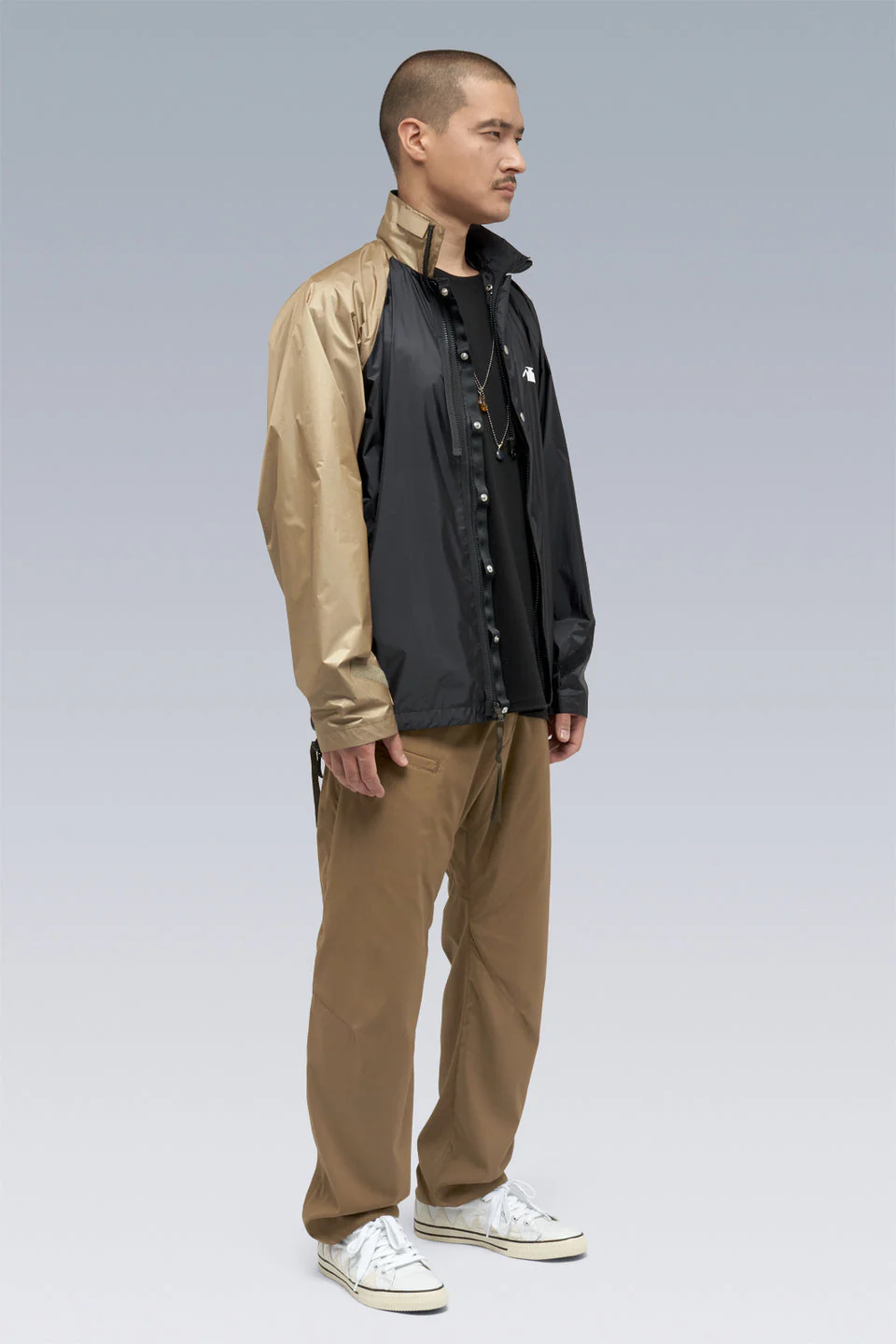 J95-WS 2L Gore-Tex Infinium™ Windstopper® Jacket - Black/Khaki - Image 4