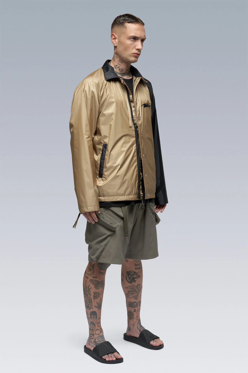 J95-WS 2L Gore-Tex Infinium™ Windstopper® Jacket - Khaki/Black - Image 4