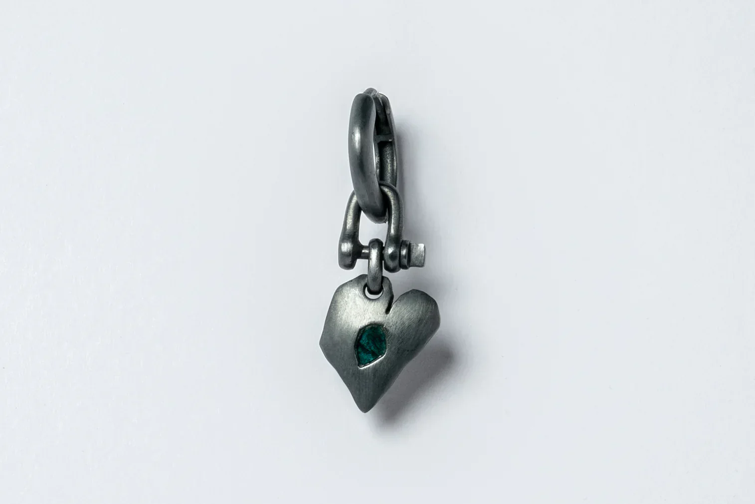 Jazz's Solid Heart Earring (Extra Small, 0.1 CT, Blue Diamond Slabs, KA+BDIA) - Image 4