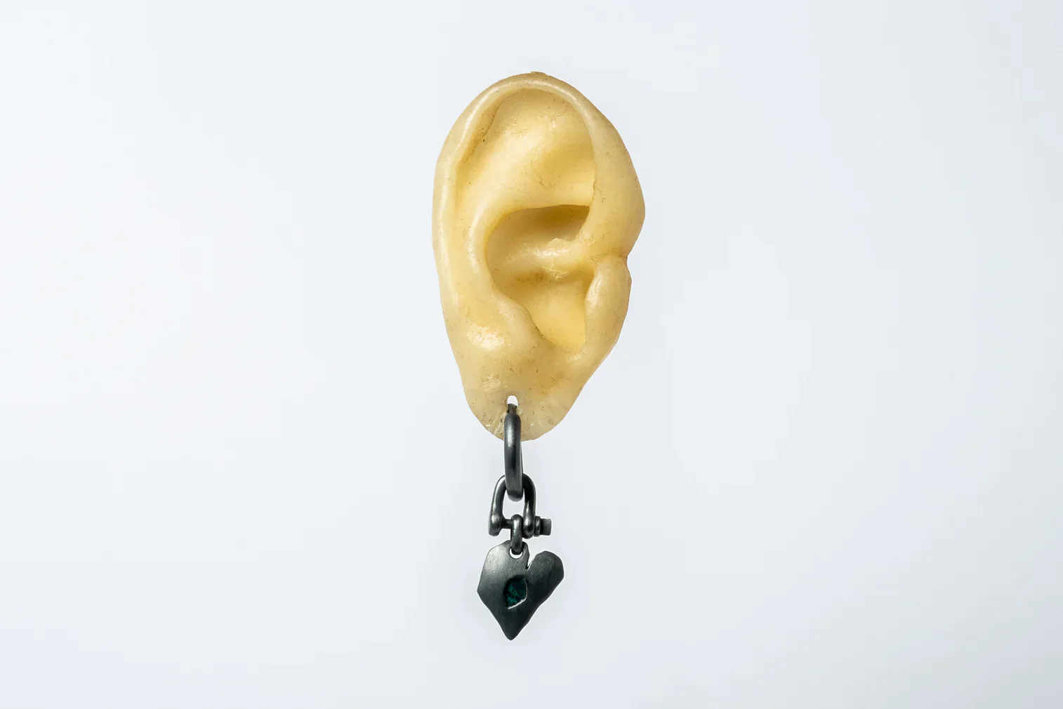 Jazz's Solid Heart Earring (Extra Small, 0.1 CT, Blue Diamond Slabs, KA+BDIA) - Image 5