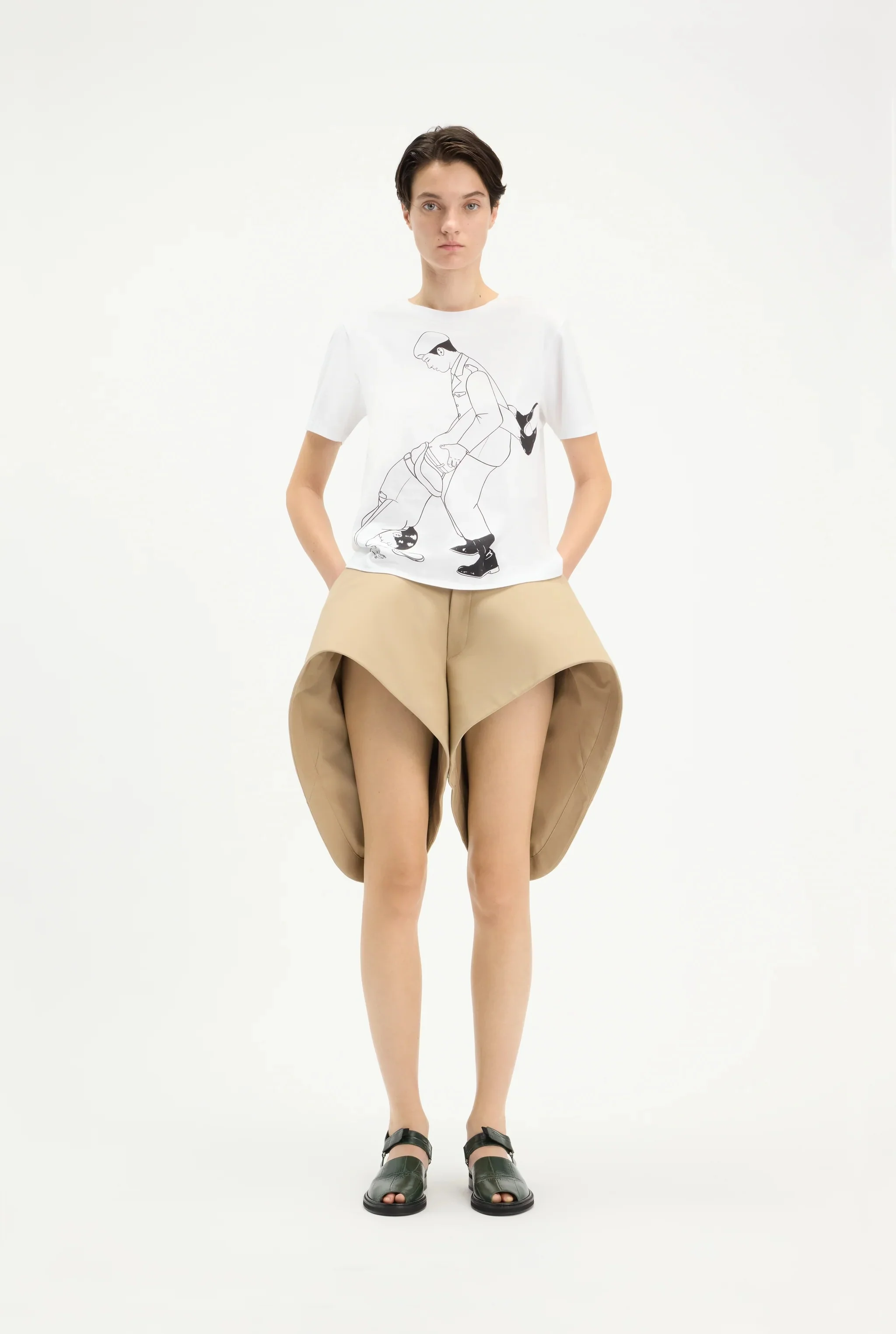 COTTON JERSEY SQUARED TEE-SHIRT PRINTED "KAMASUTRA" - Image 3