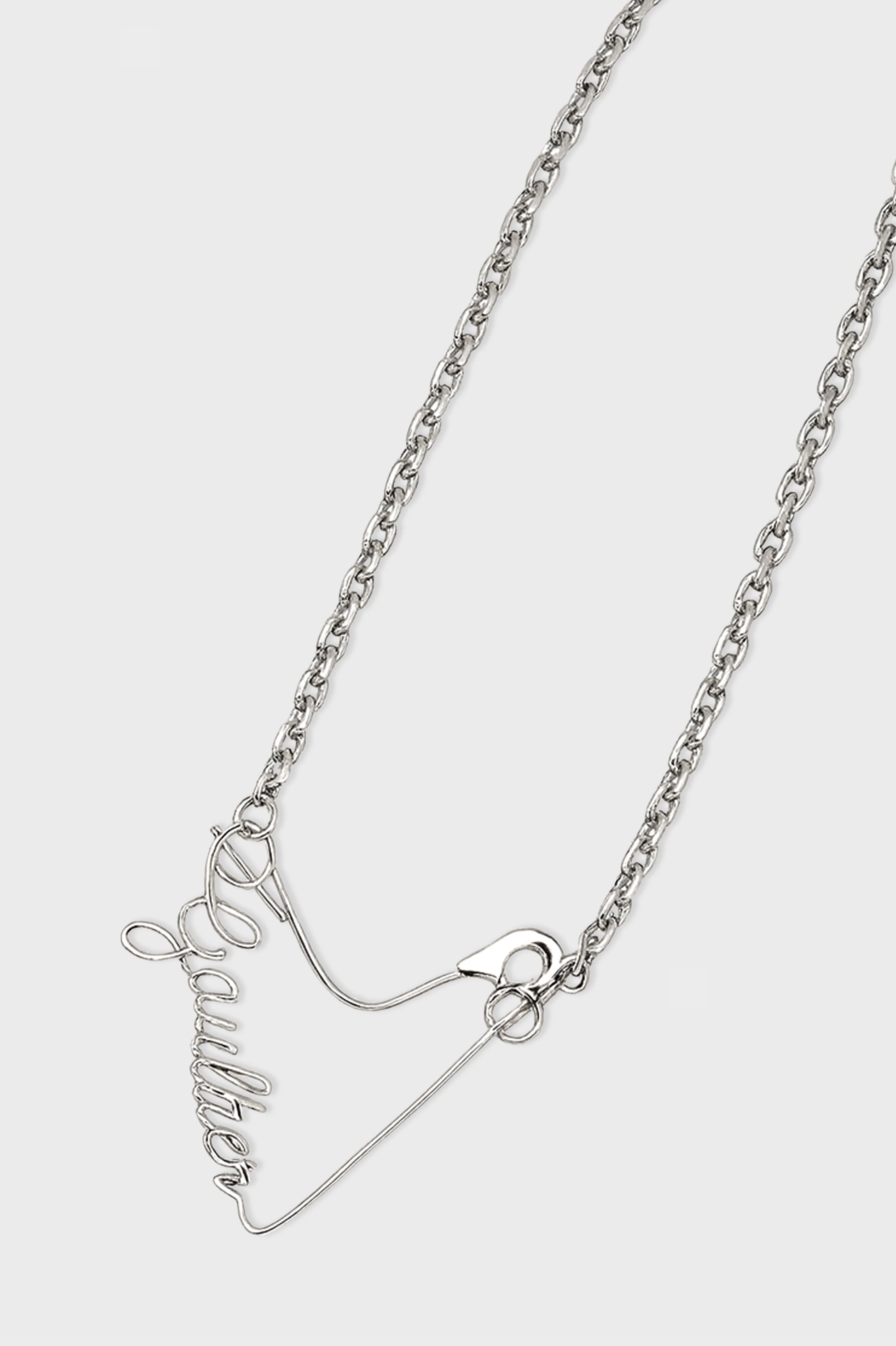 GAULTIER HEART SAFETY PIN NECKLACE - Image 2